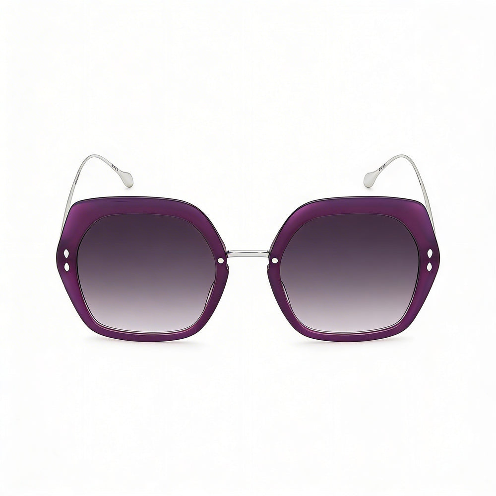 Isabel Marant Modern Women's Polyamide Frame Violet Silver UV Protection Sunglasses 55mm Lens Width