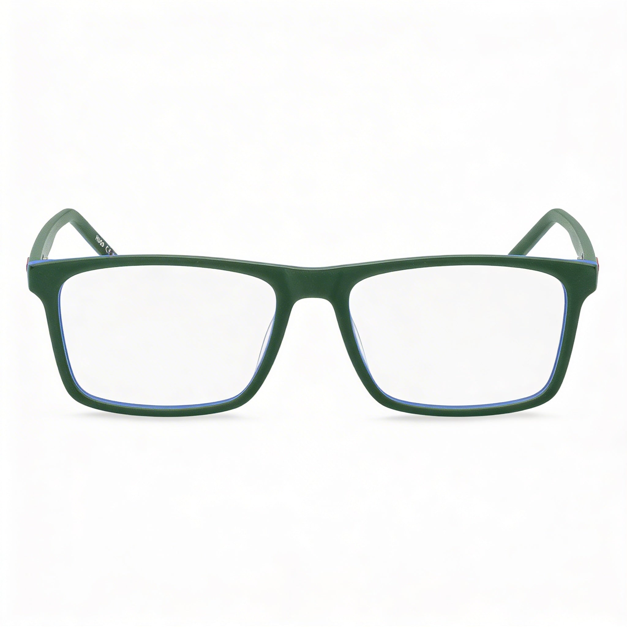 Hugo Boss 1198 Unisex Rectangular Green Blue Acetate Frame Polycarbonate Lens Non-Polarised Sunglasses 56mm, Photo 2