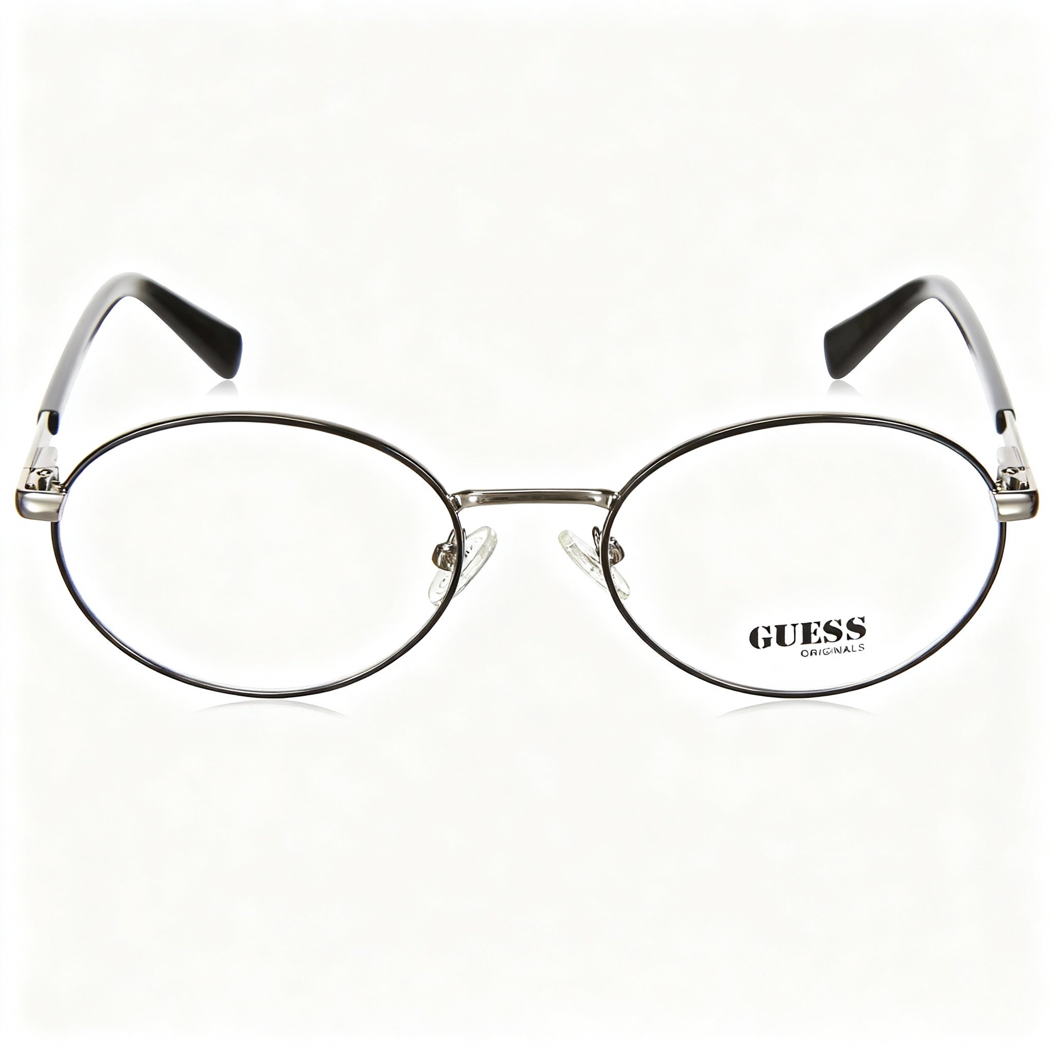 GUESS GU8239 Unisex Black Metal Oval Full-Rim Optical Eyeglasses Lens 55mm Bridge 19mm Temple 140mm