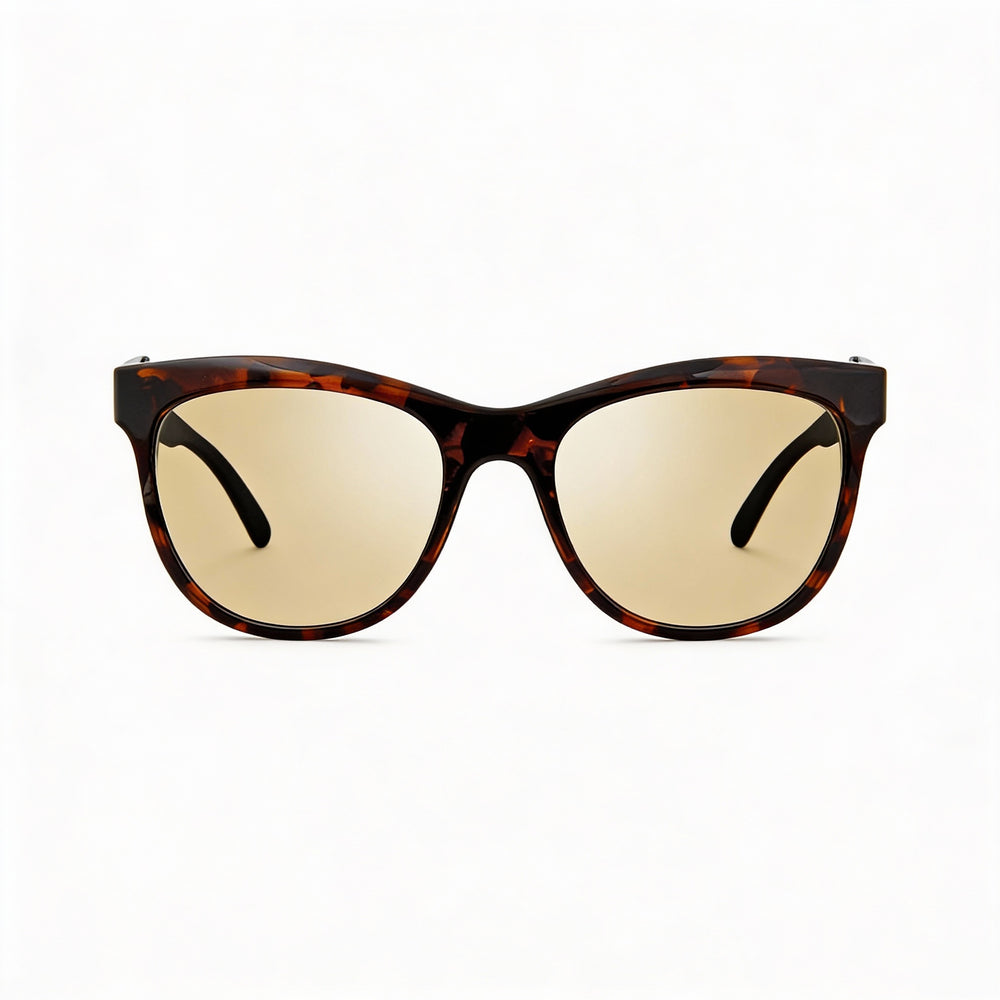 Revo Re 1069 Leigh Cat Eye Women's Polarized UV Sunglasses Tortoise Frame Champagne Lens 52mm