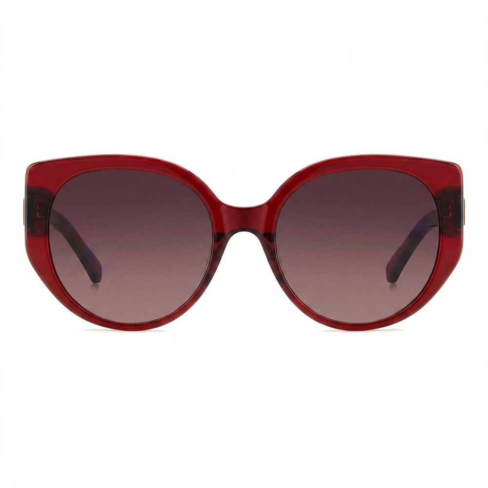 kate spade new york Seraphina/G/S Gafas de sol de mujer rojas con montura ecológica de aceite, sin polarizar, de 55 mm de ancho de lente