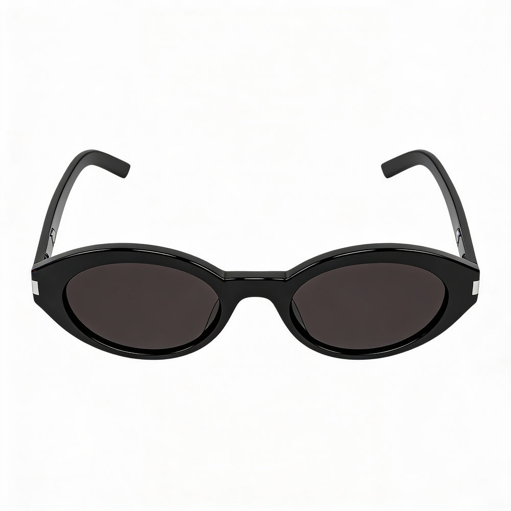 Yves Saint Laurent SL 567-001 Women's Acetate Black Rounded Cat-Eye 51mm UV Protection Sunglasses
