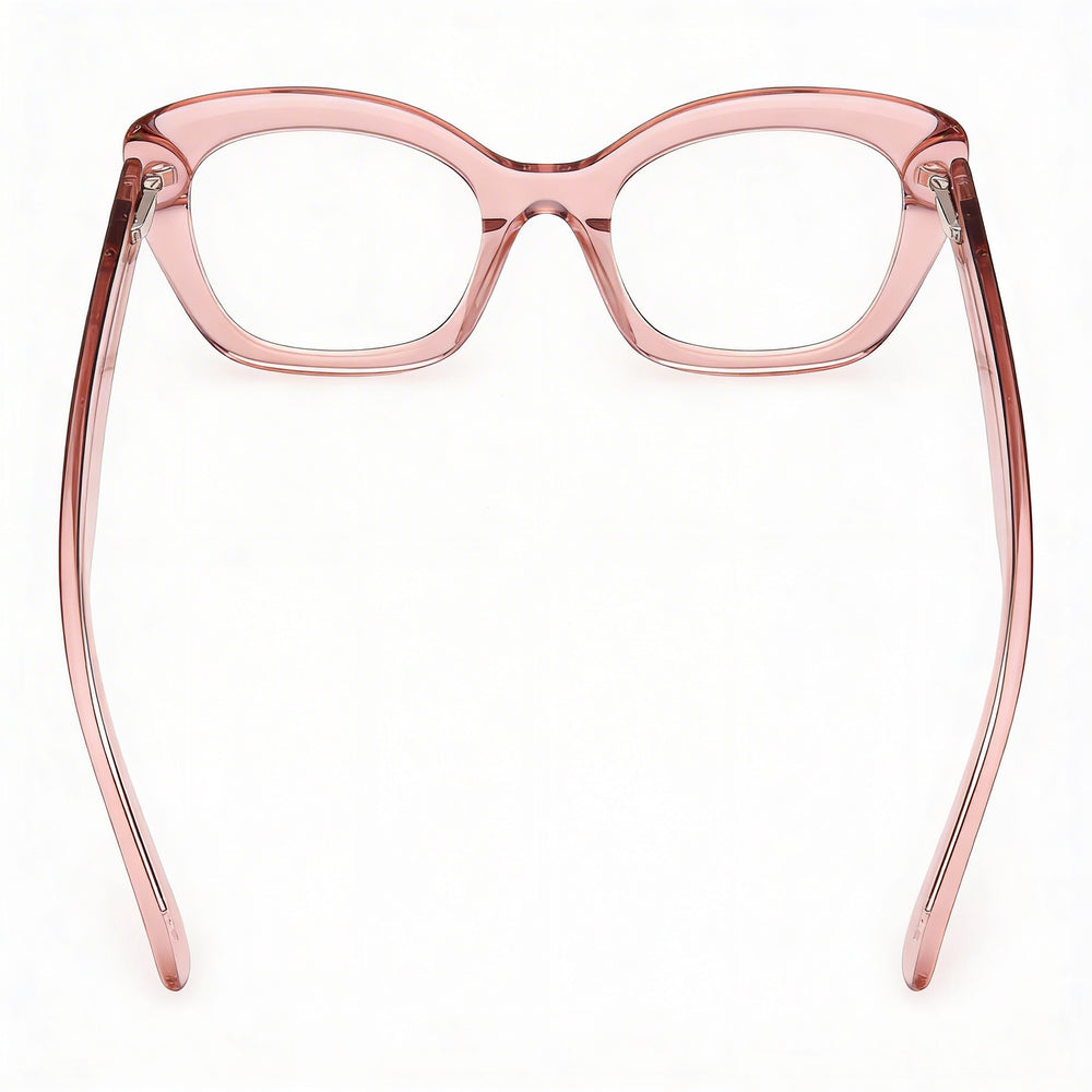 Guess Gu50225 Women's Light Pink Plastic Frame Eyewear with Polycarbonate Non- Lenses, 51mm Lens Width