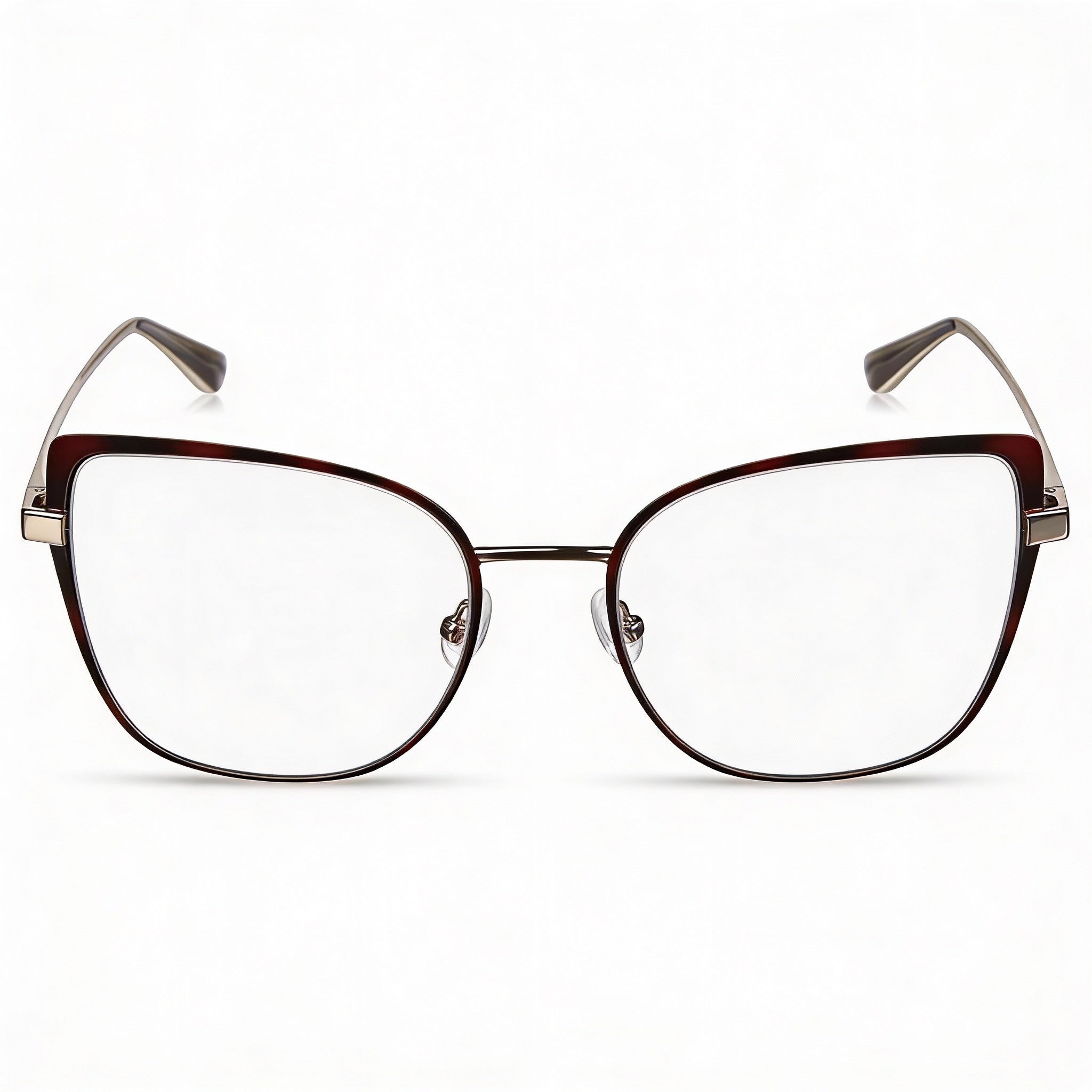 Calvin Klein Ck22101 Unisex Eyeglasses, Havana Gold Metal Full Rim Cat Eye Frame, Lens Width 54mm, Photo 2