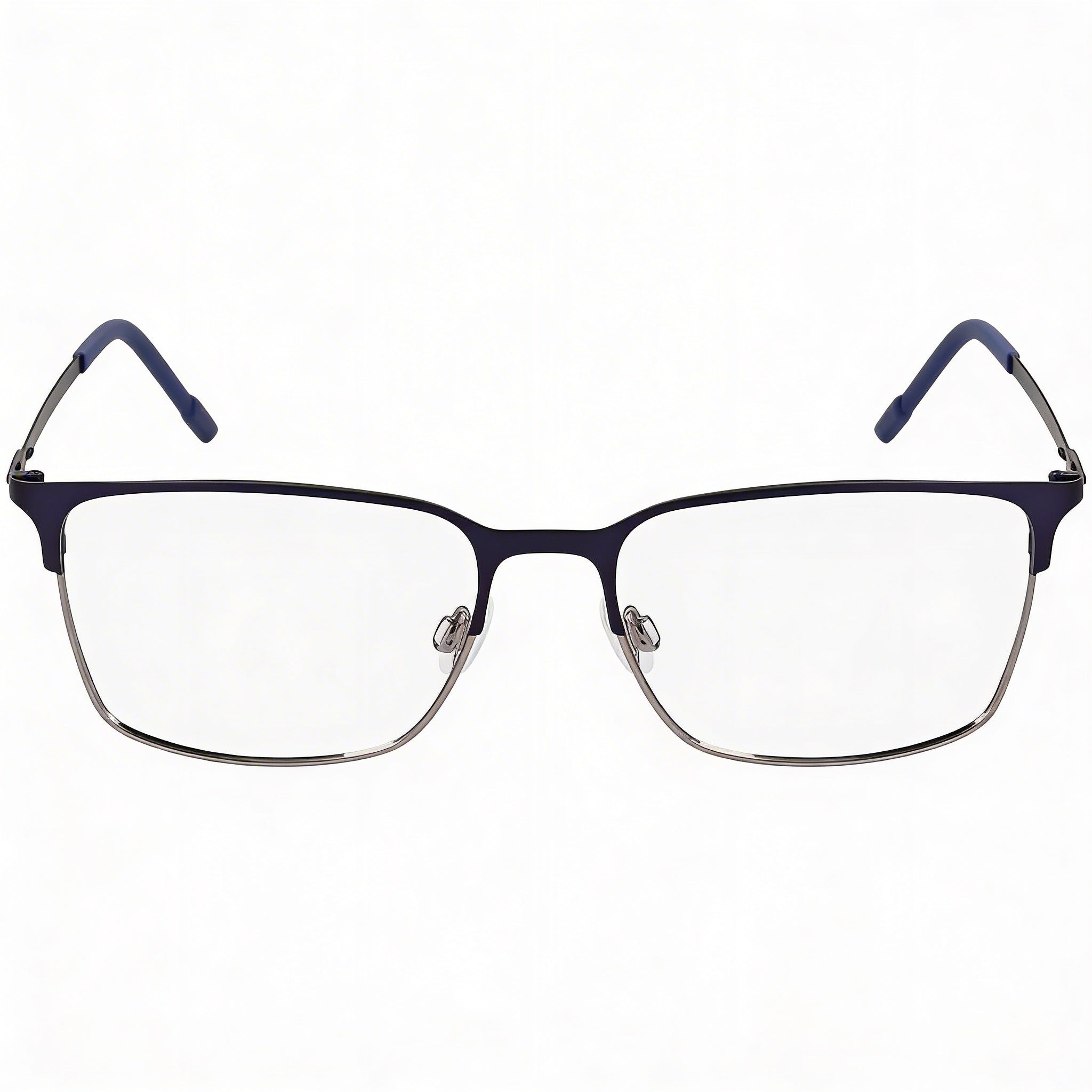 Flexon E1147 Unisex Eyeglasses with Acetate Frame, Presented in a Matte Navy Gunmetal Color, 55mm Lens Width, Photo 2