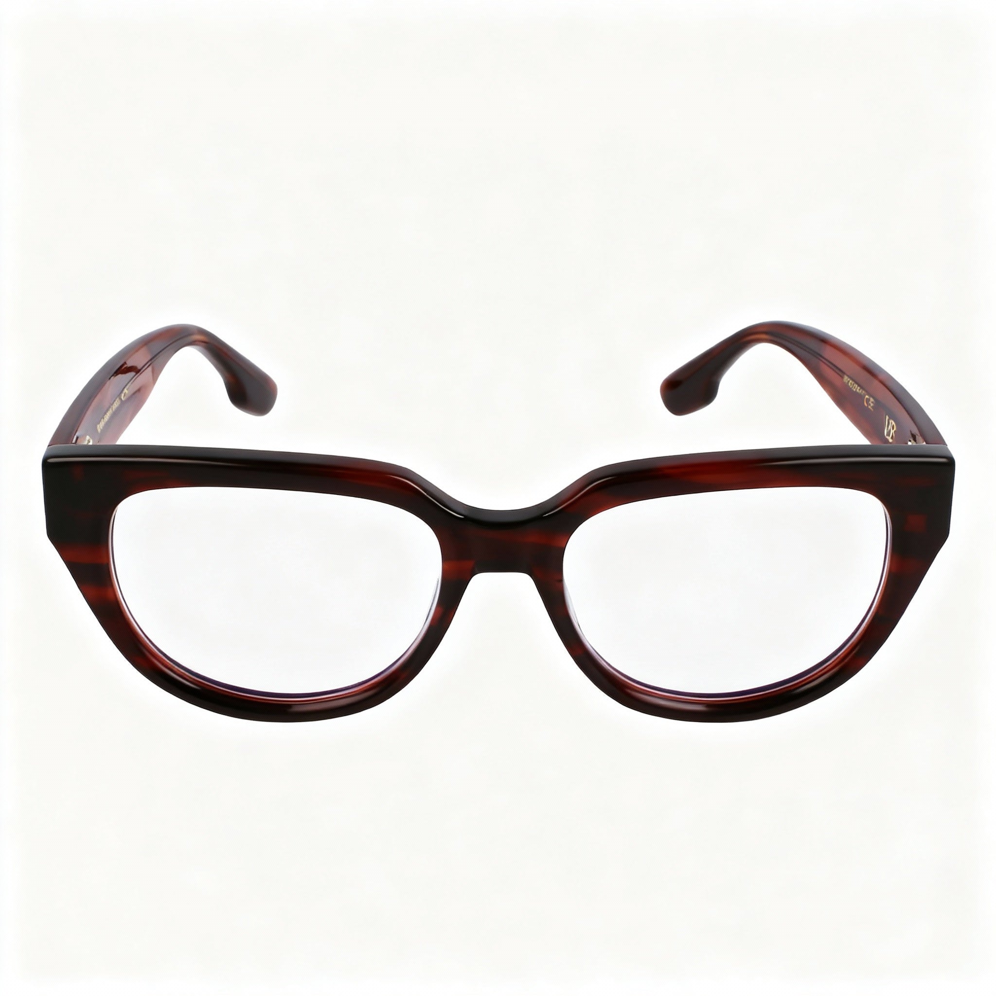 Victoria Beckham VB2674 Women's Ophthalmic Full Rim Eyeglasses, Red Striped Acetate 53-17-140