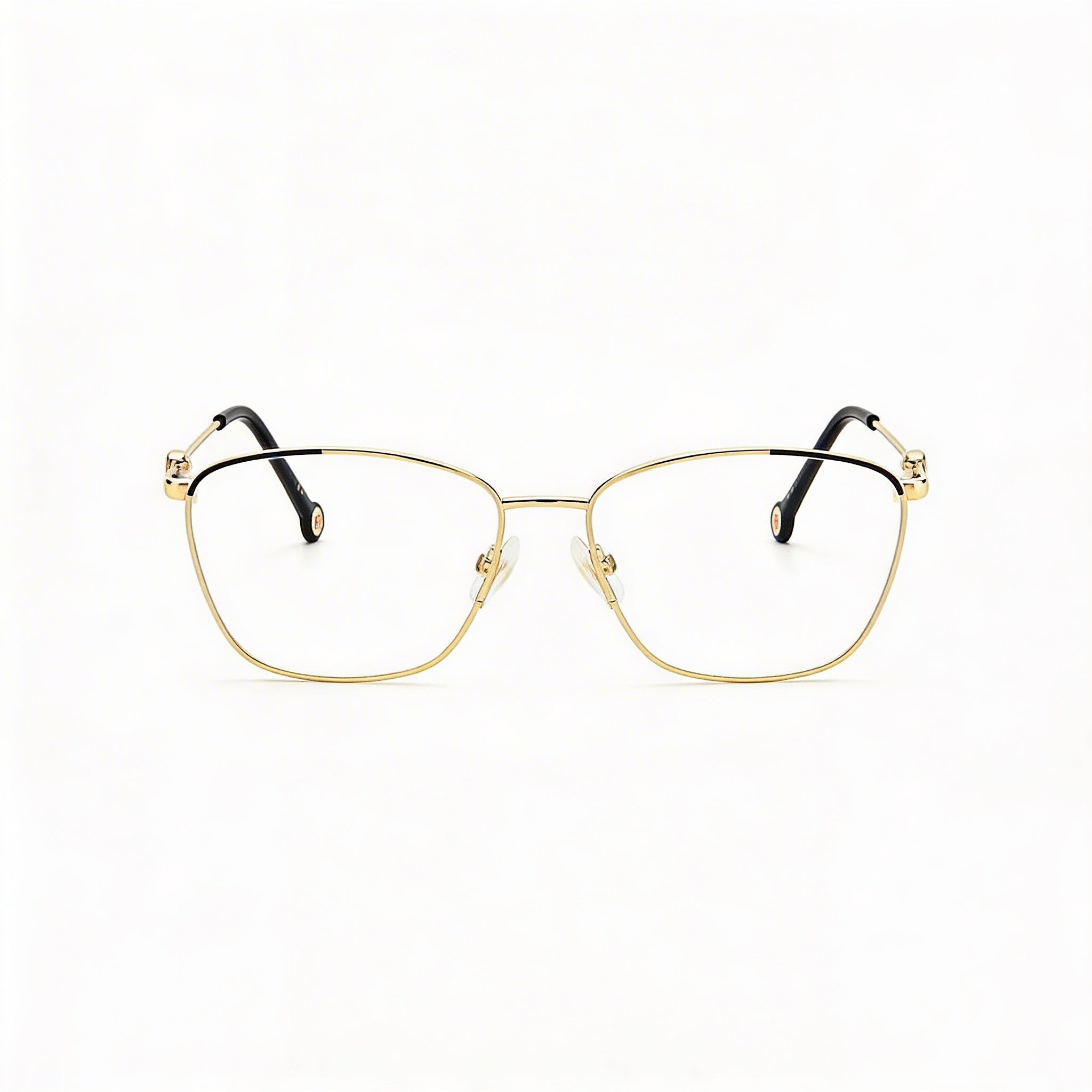 Carolina Herrera Modern Women's Full Rim Rectangular Gold Black Alloy Steel Eyeglasses Frame 57-16-145mm, Photo 2
