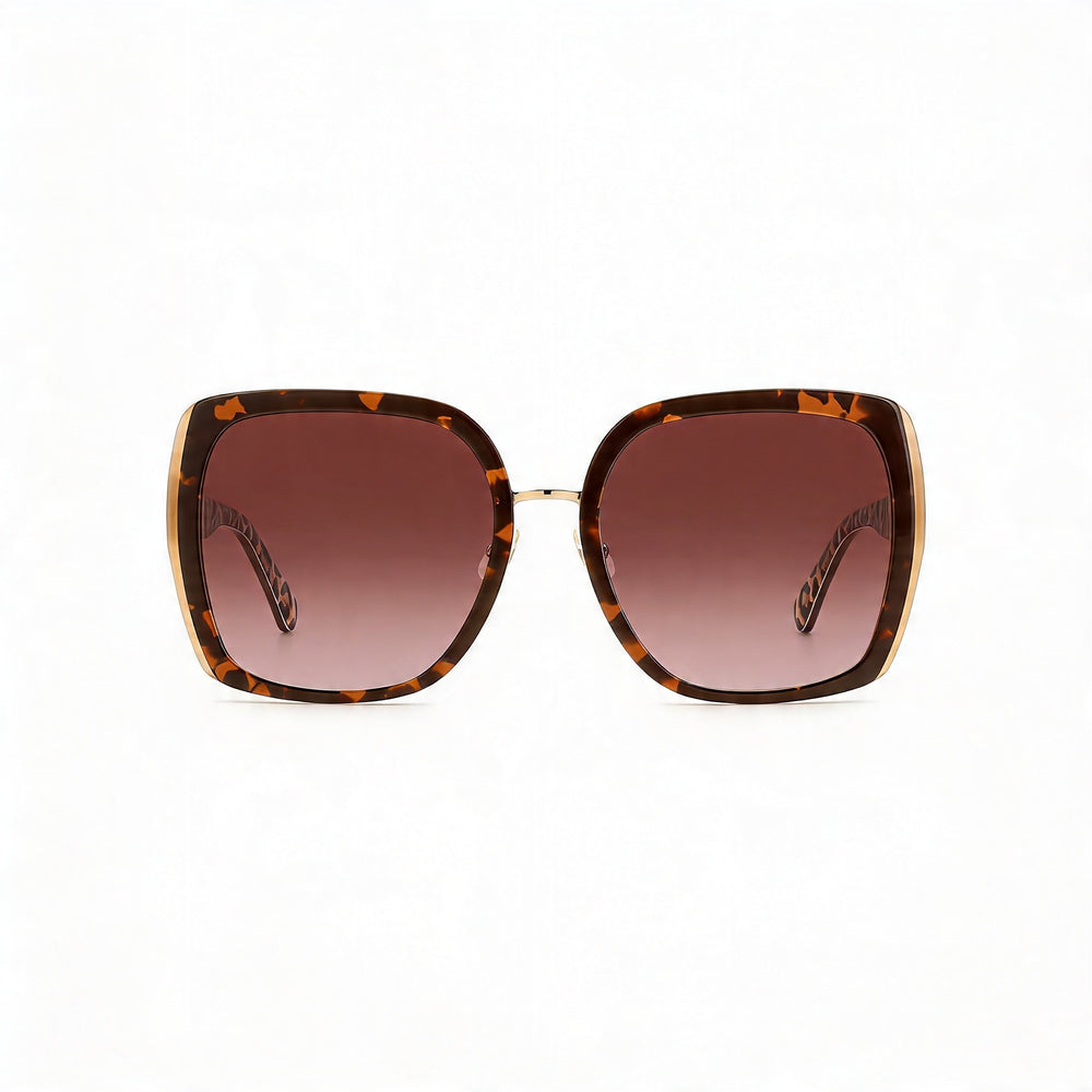 kate spade new york Classic Women's Havana Brown Plastic UV Protection 56mm Sunglasses