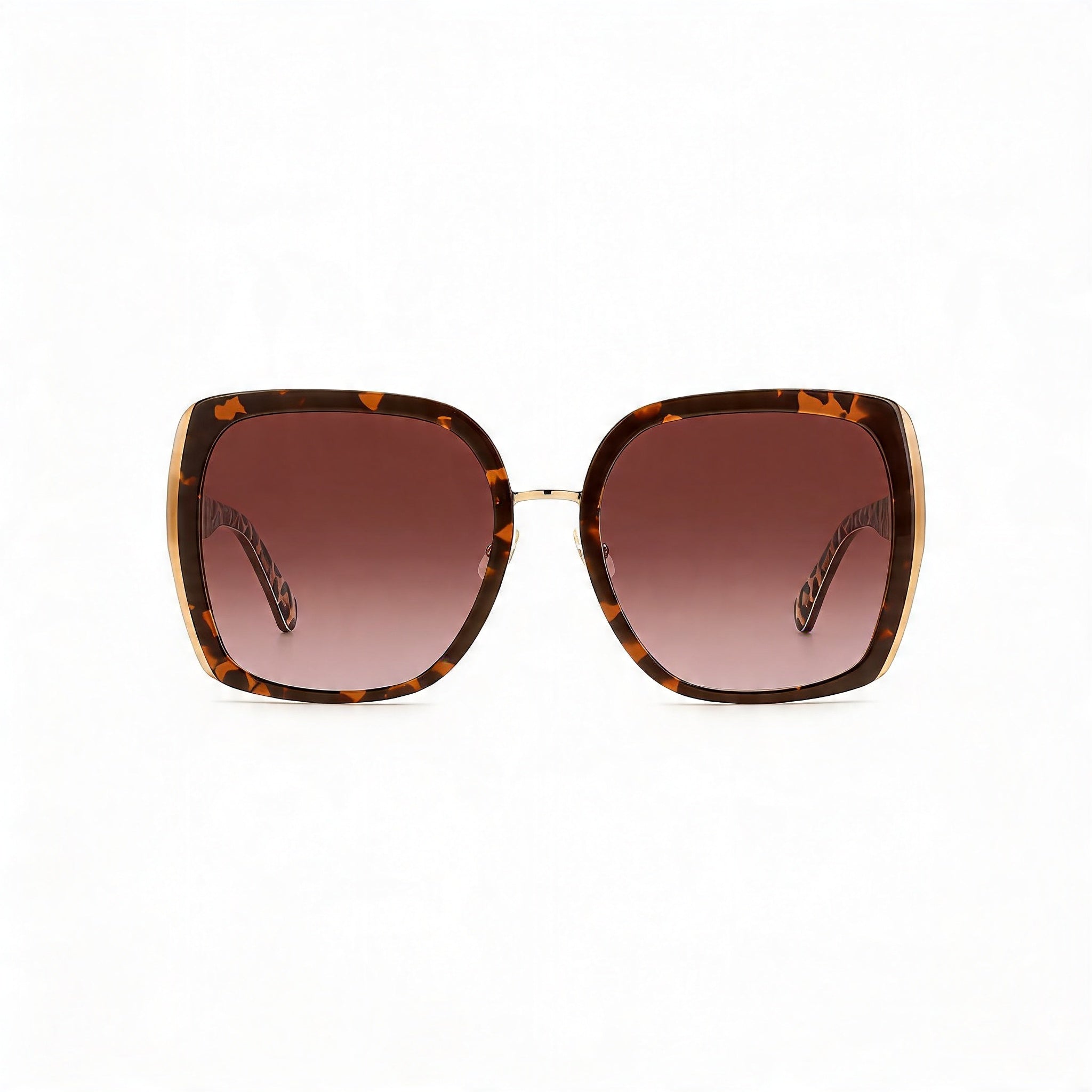 Gafas de sol de plástico marrón habana clásico de 56 mm con protección UV para mujer kate spade new york, Photo 1