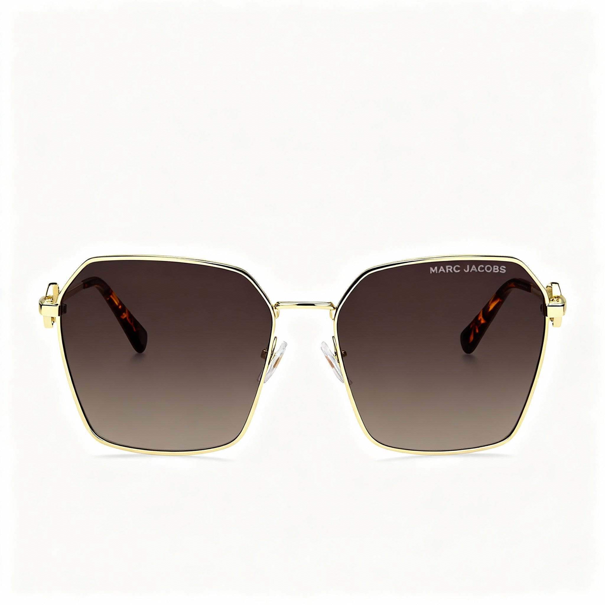 Marc Jacobs MARC 729/S Women's Metal Casual Non-Polarized Sunglasses, Gold Havana Frame, Brown Shaded Lens, 58mm