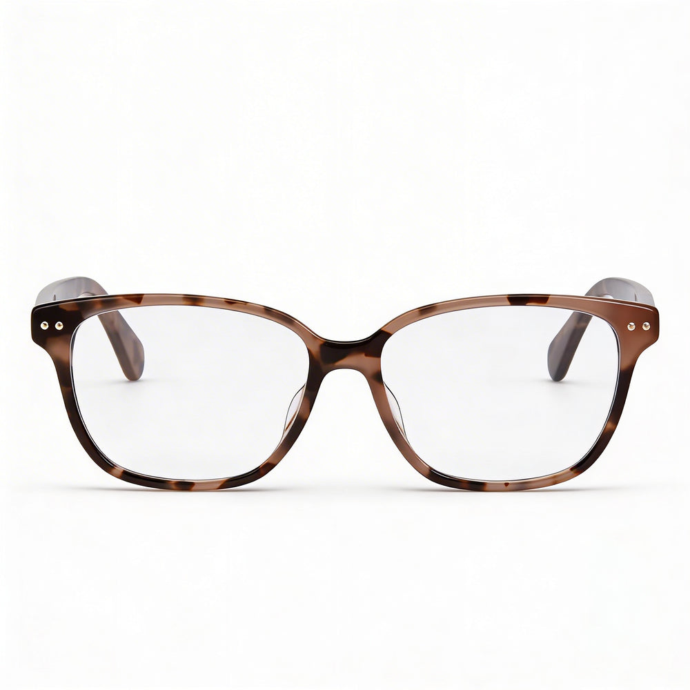 kate spade new york AURELIA/F Montura de gafas ópticas rectangulares cuadradas de acetato Havana oscuro para mujer, 53mm