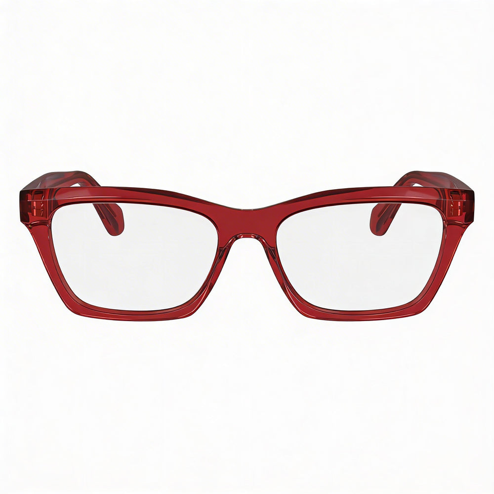 Salvatore Ferragamo Sf2986 Men's Acetate Transparent Red Eyeglasses 53mm