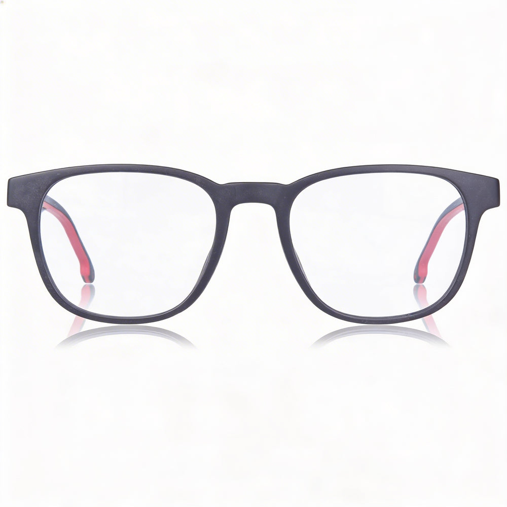 Carrera Casual Gafas de sol de hombre con montura de propionato y protección UV, lentes rojas negras mate, 51 mm