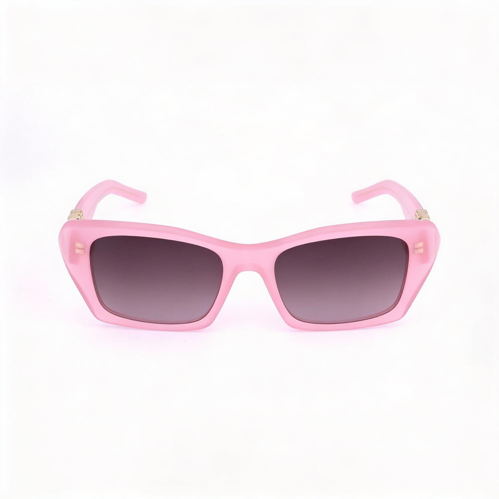 Givenchy Casual Women's Sunglasses with Shiny Pink Acetate Frame and Violet Lenses, Size 54-18-140mm
