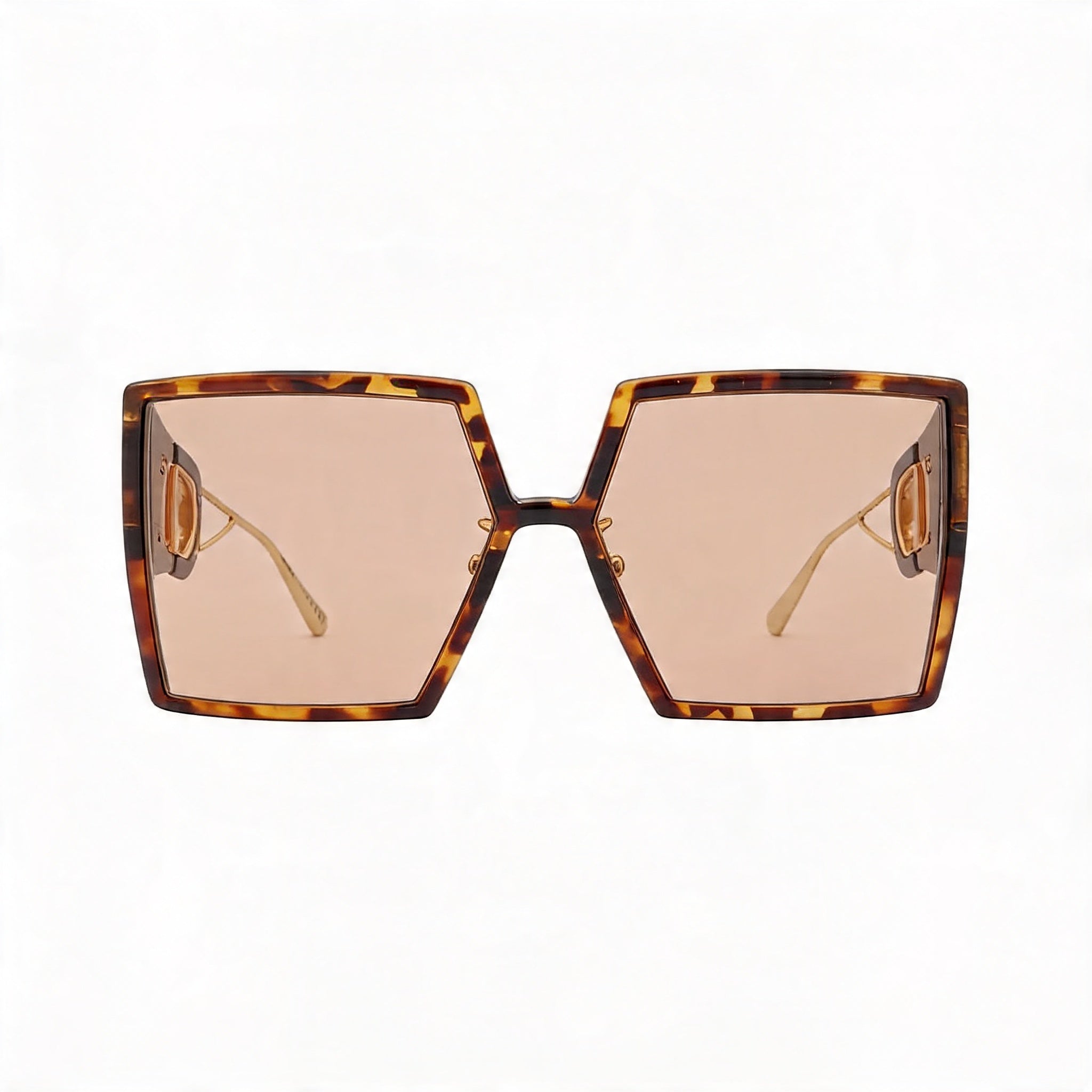 Gafas de sol Dior 30Montaigne SU unisex de acetato transparente marrón con lentes moradas de 58 mm y 100 % protección UV, Photo 2