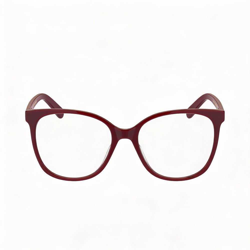 Gafas Marc Jacobs de la Colección Moderna para Mujer, con Montura de Acetato y Lentes de Policarbonato sin Polarizar, Color Borgoña, 53mm