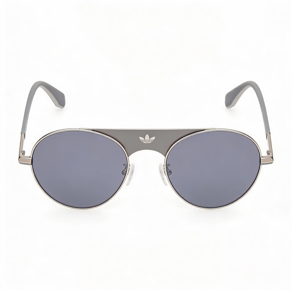 Gafas de sol Adidas Modern para hombre, montura de paladio brillante, lentes de espejo ahumadas, protección UV, no polarizadas, 54 mm