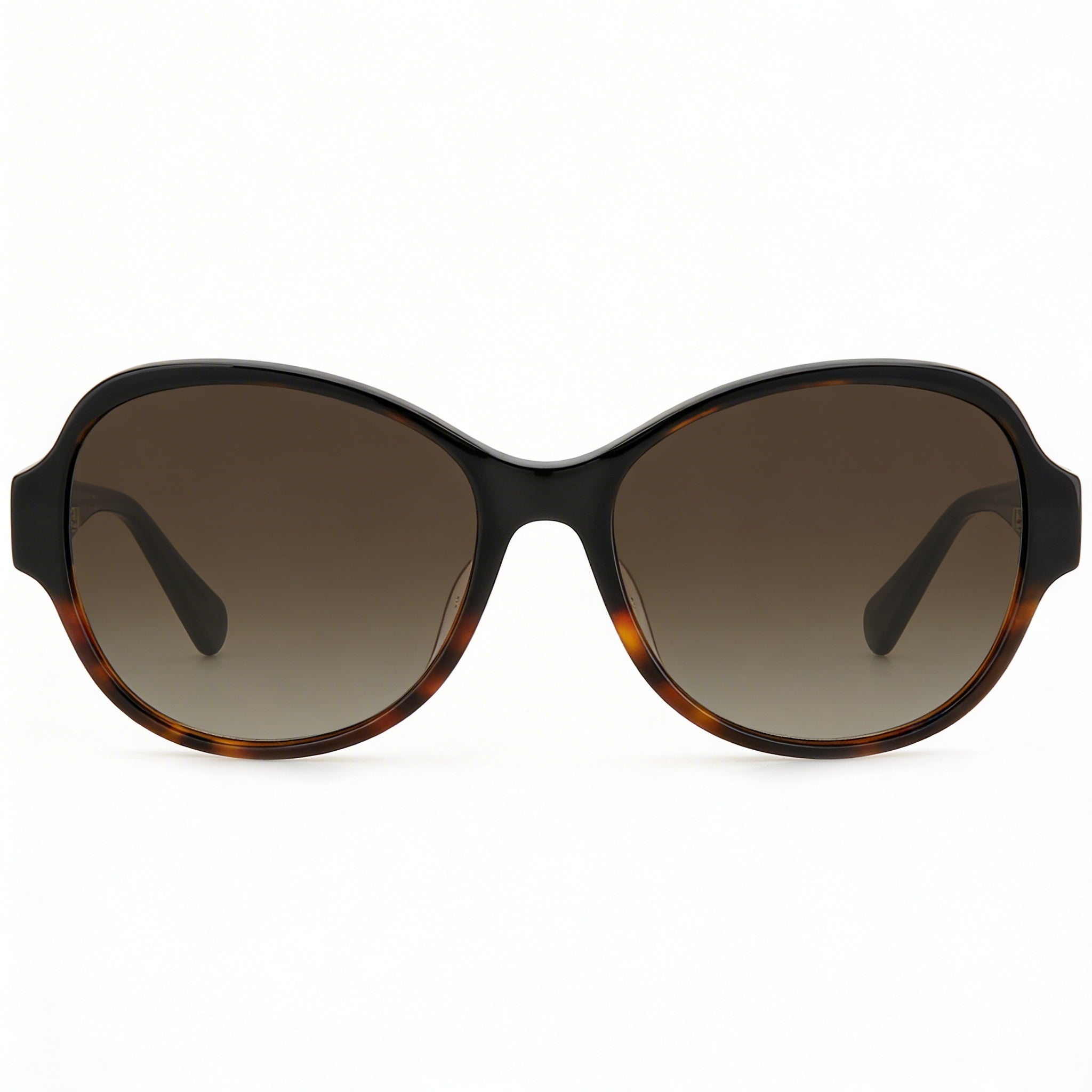 kate spade new york Gafas de sol de plástico casuales para mujer con protección UV, estilo ojo de gato, negras sombreadas, habana marrón sombreado 57 mm, Photo 2