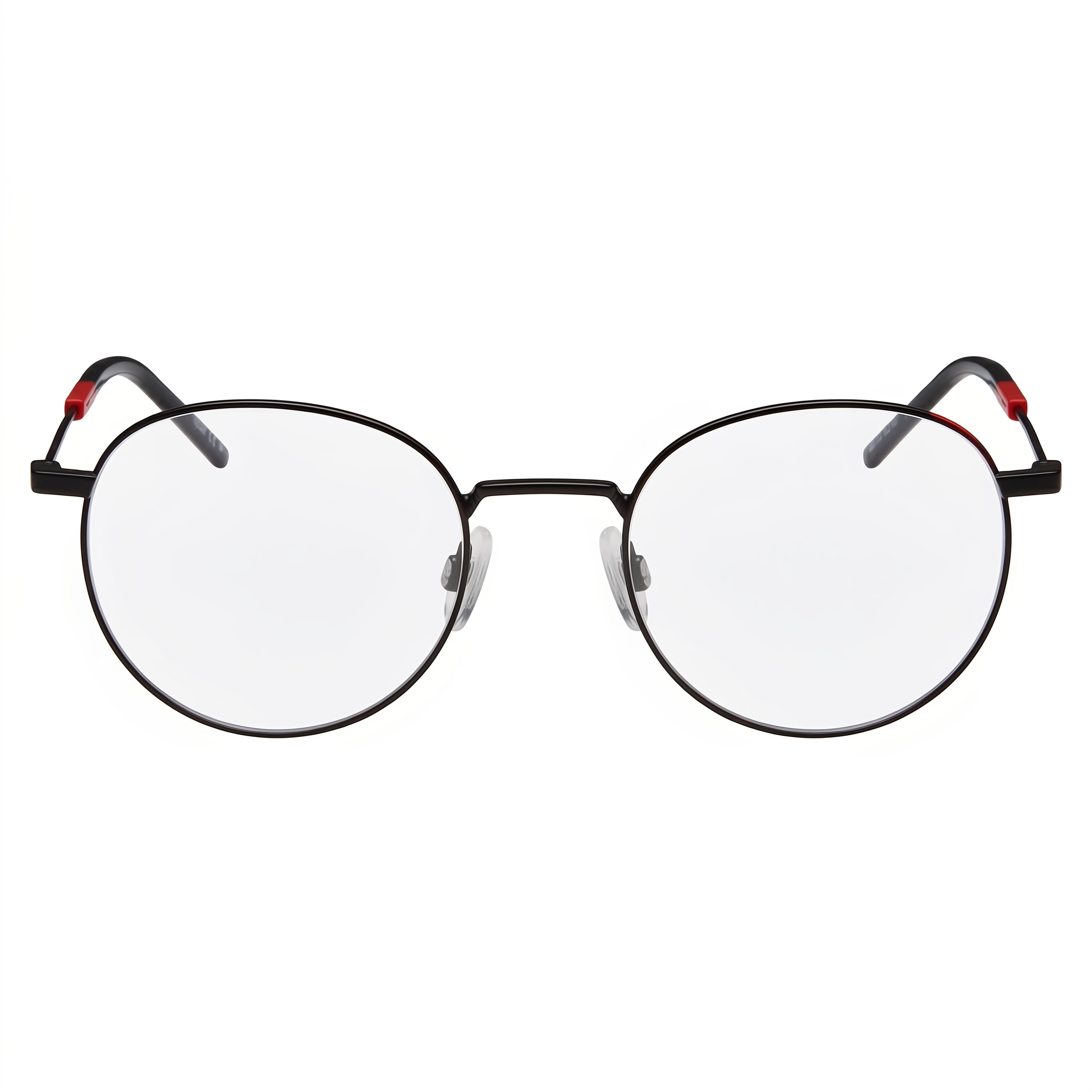 BOSS Gafas de sol modernas unisex con armazón de metal, color negro mate, lentes de policarbonato rojas no polarizadas de 51 mm, Photo 2
