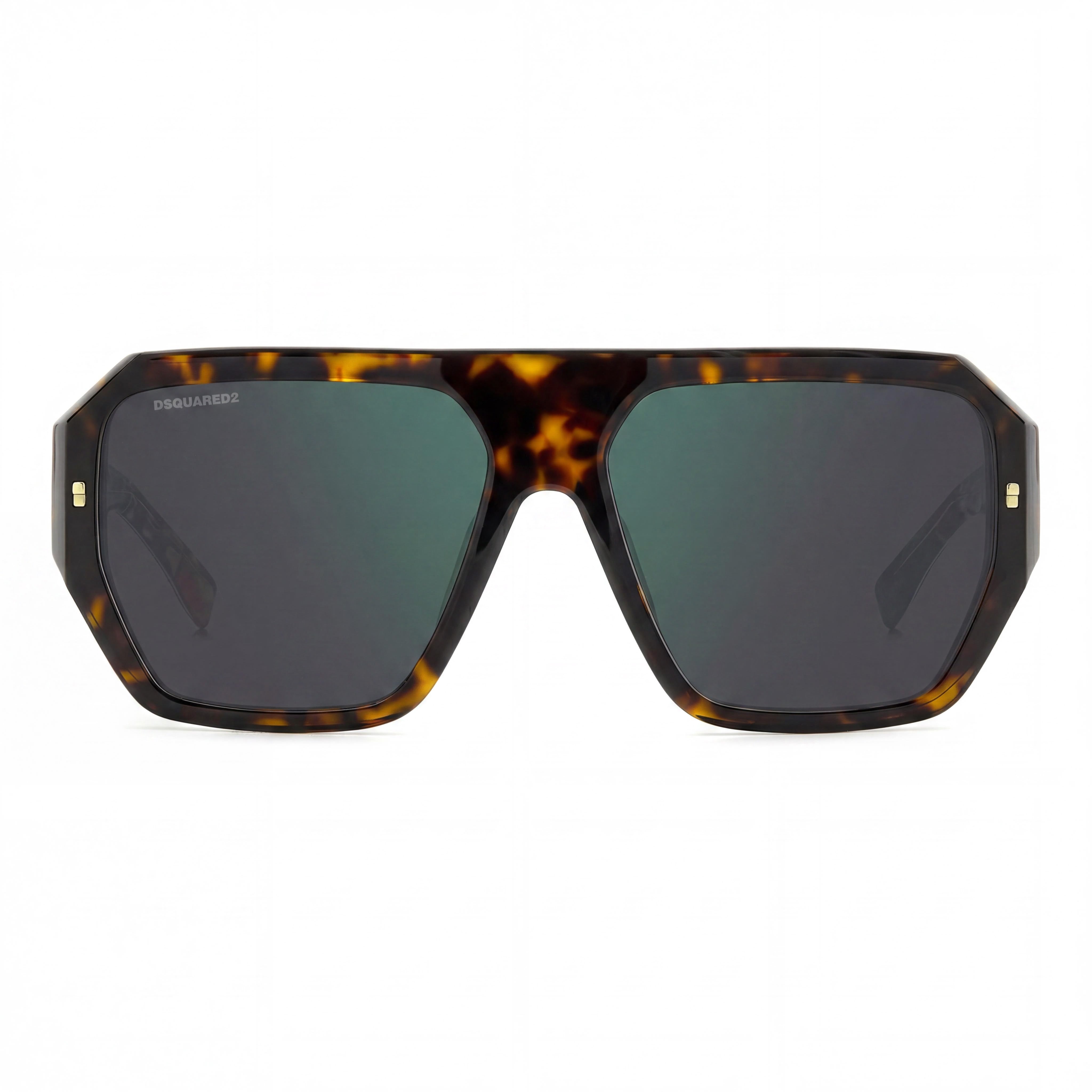 DSQUARED2 Gafas de sol informales para hombre con montura de acetato con patrón Havana, no polarizadas, 100% protección UV, 58 mm, Photo 2