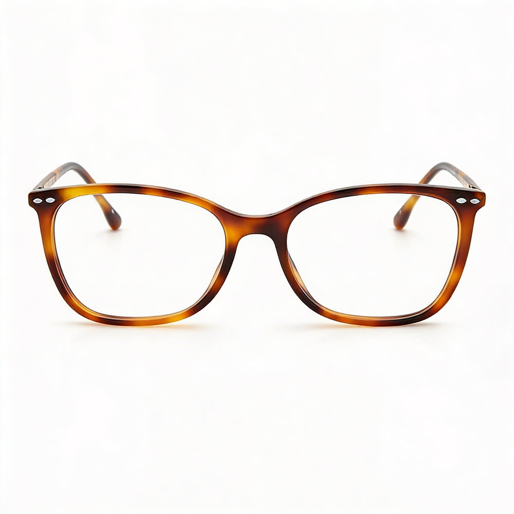 Gafas de sol unisex modernas Isabel Marant con montura de acetato Havana y lentes de policarbonato Havana de 53 mm de ancho.
