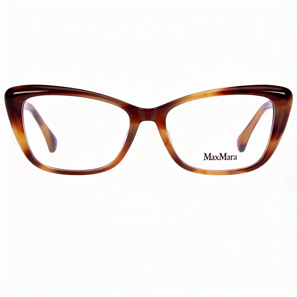 MaxMara Casual Women's Glossy Dark Brown Plastic Optical Frames, Lens 53mm, Bridge 16mm, Temple 140mm