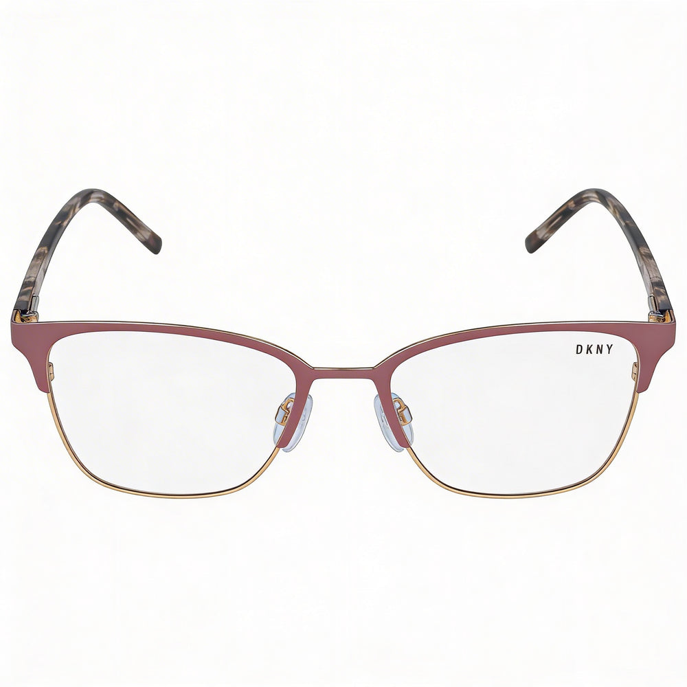DKNY Dk3002 Gafas con montura metálica para mujer, acero inoxidable y malva, con lentes malva, 52 mm