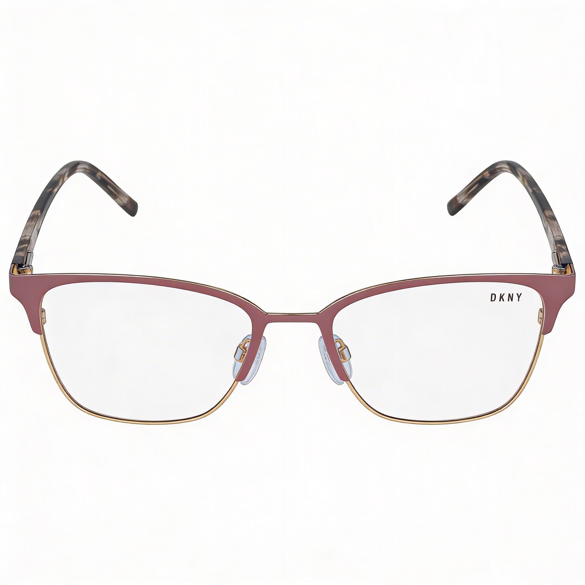 DKNY Dk3002 Women's Metal Frame Eyeglasses, Stainless Steel and Mauve, with Mauve Lenses, 52mm, Photo 1