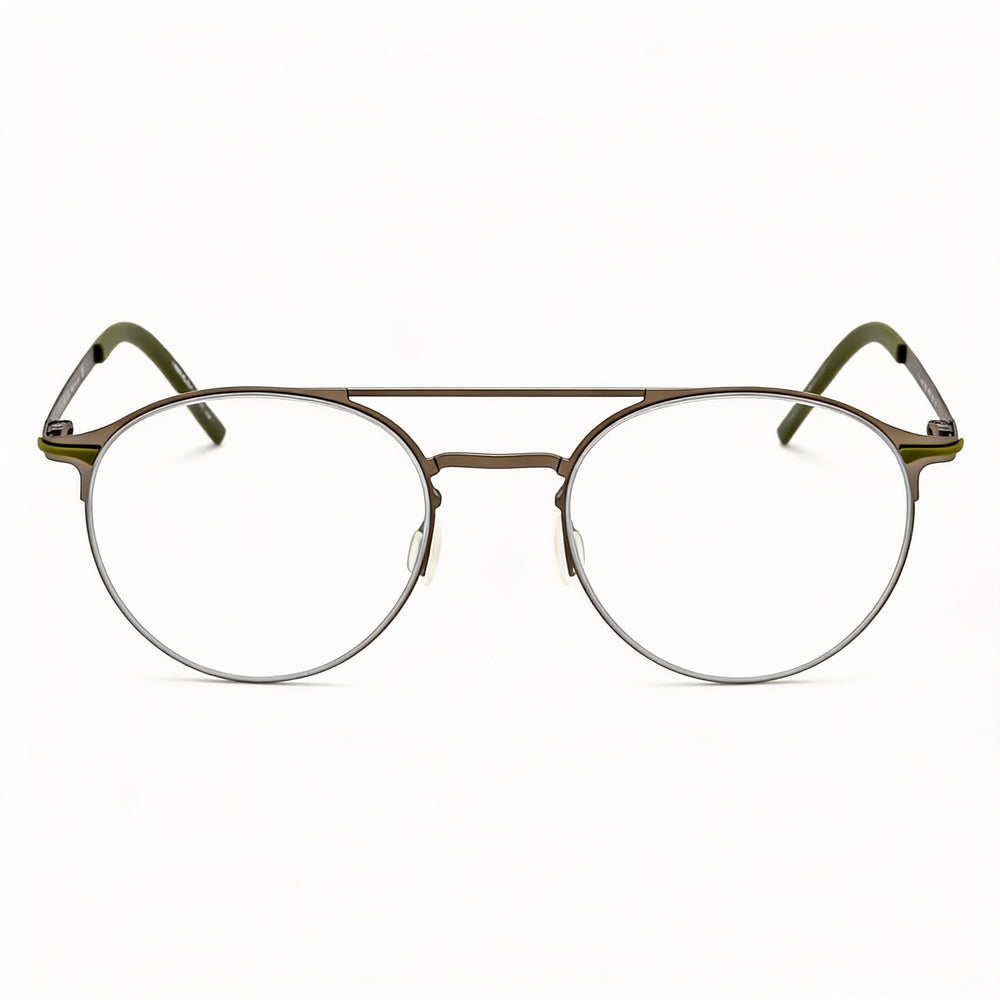 Gafas unisex Flexon B2003 con montura de acetato, color bronce claro y lentes con protección UV, 52 mm