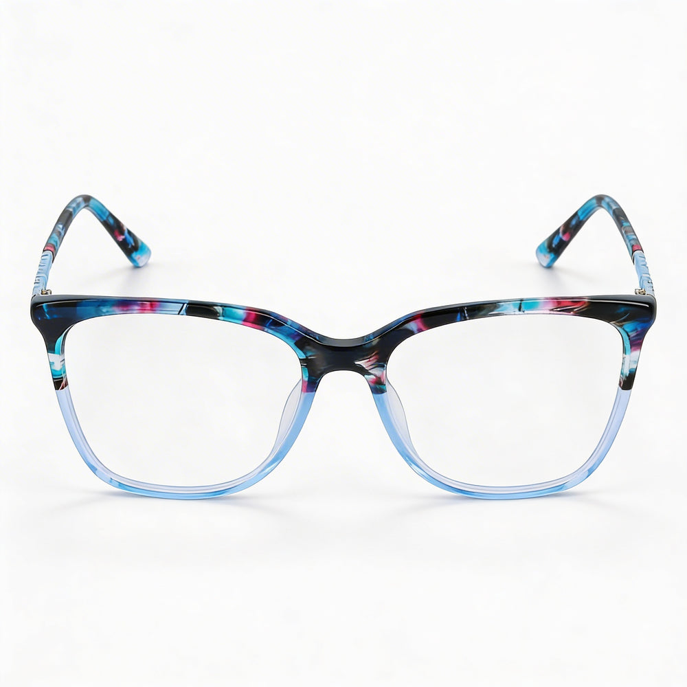 Bebe Bb5191 Men's Metal Blue Frame Clear Polycarbonate Lenses Eyewear 54mm