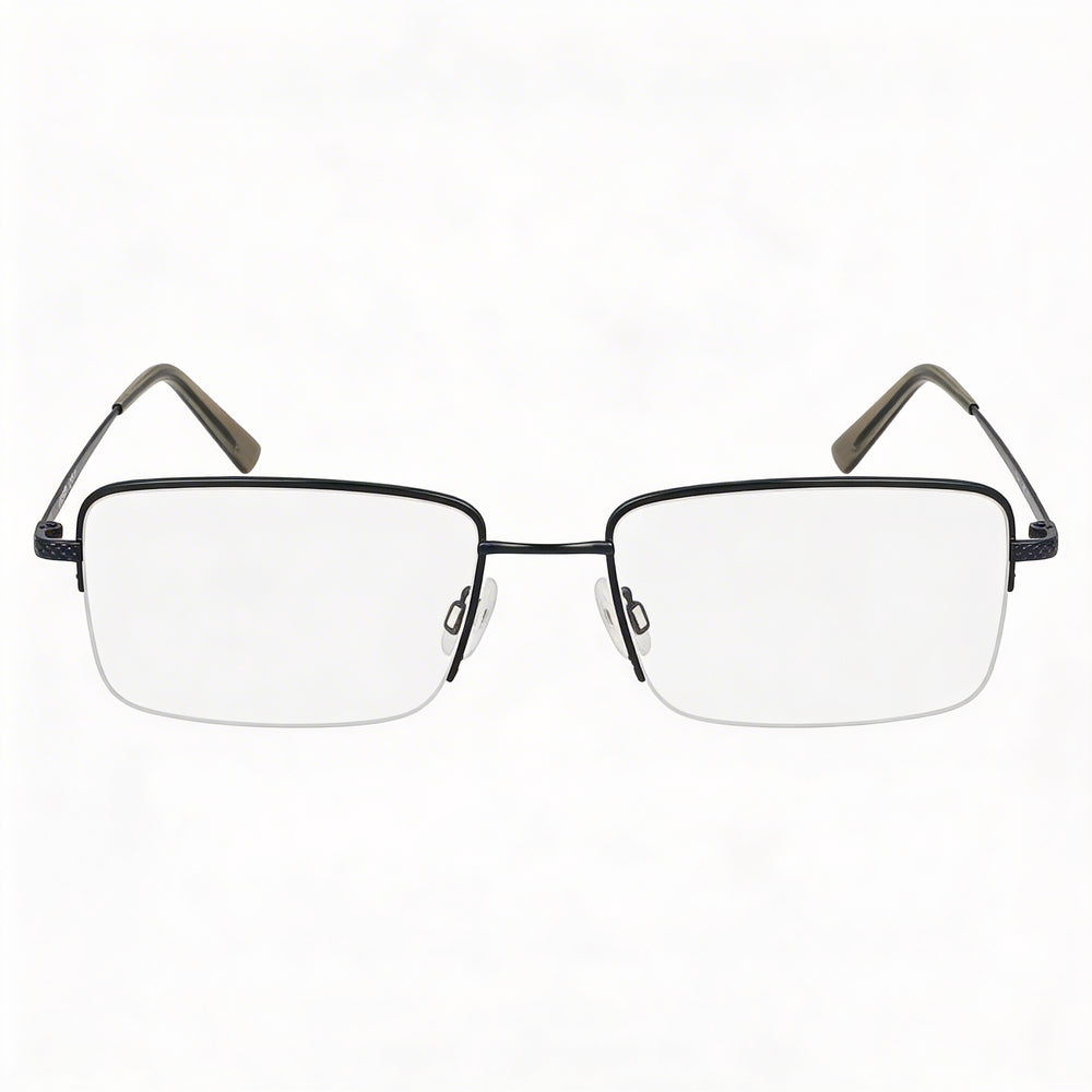 Flexon H6073 Men's Optical Glasses with Satin Navy Frame and Multicoloured Composite Lenses, Size 2-18-150
