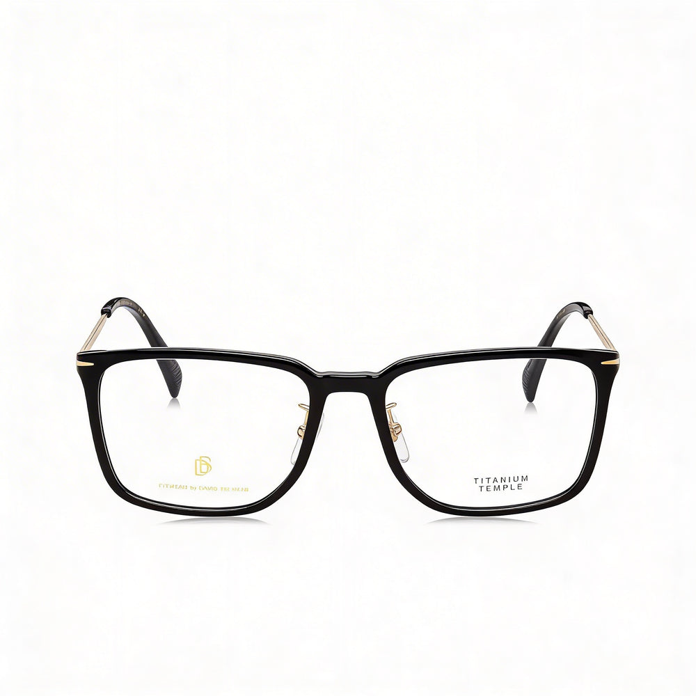 David Beckham Db 1110/G Unisex Black Gold Magnesium Frame Polycarbonate Lens Non-polarised Eyeglasses 55mm
