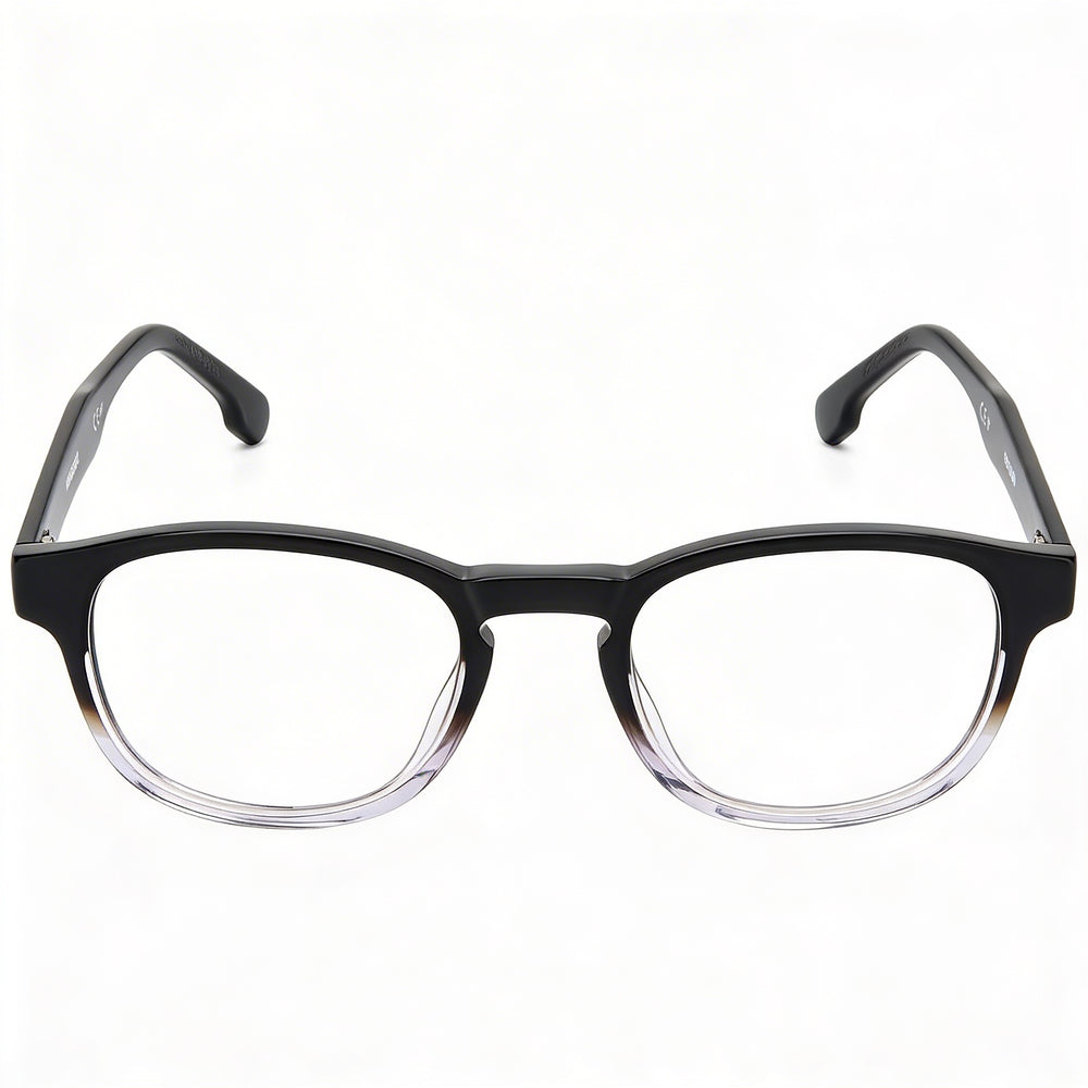 Carrera Modern Men's Black Grey Acetate Frame Eyeglasses with Polycarbonate Lenses, 49mm Lens Width