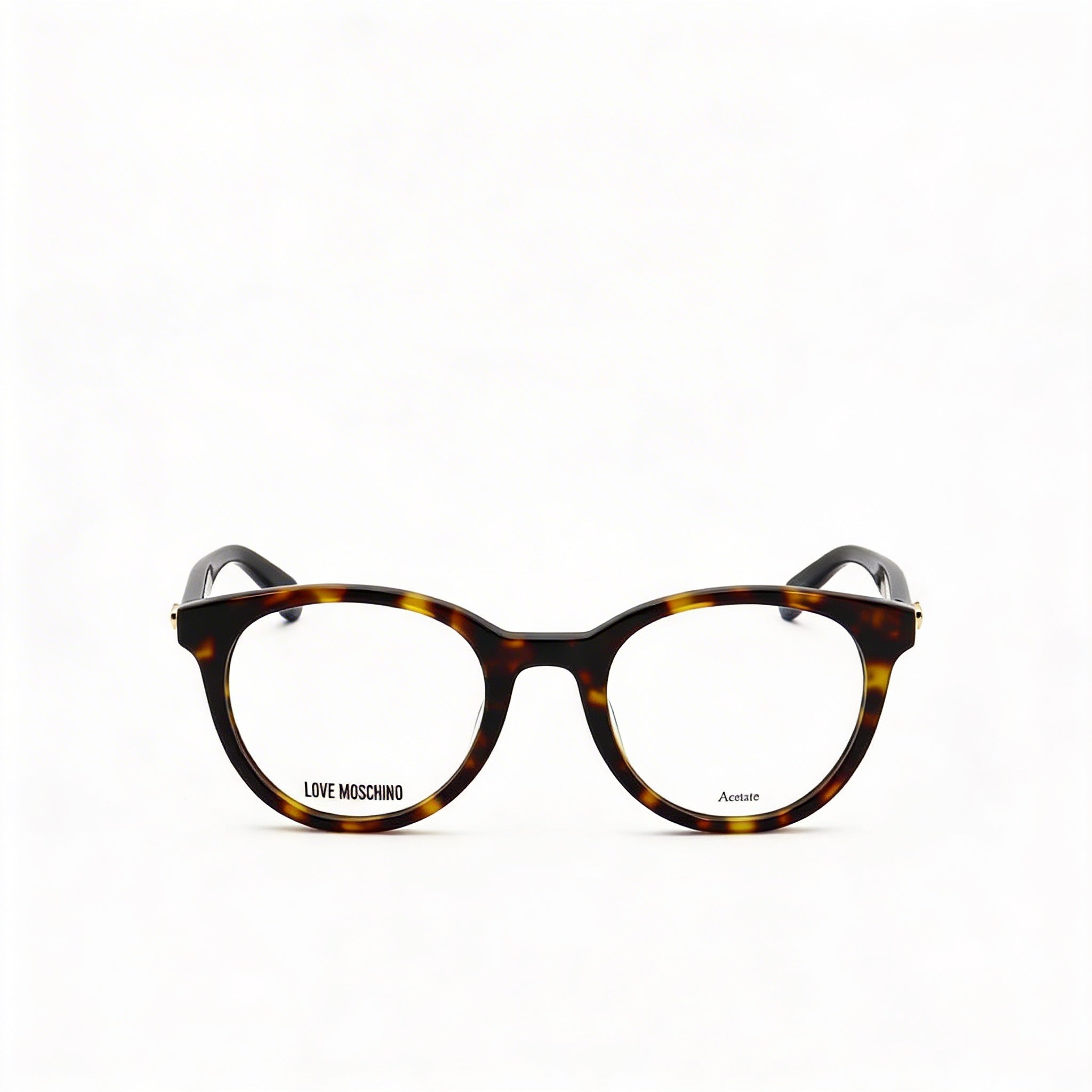 Monturas de gafas redondas de plástico Moschino MOL518 de aro completo para mujer en Habana con lentes de policarbonato de 49 mm, Photo 2