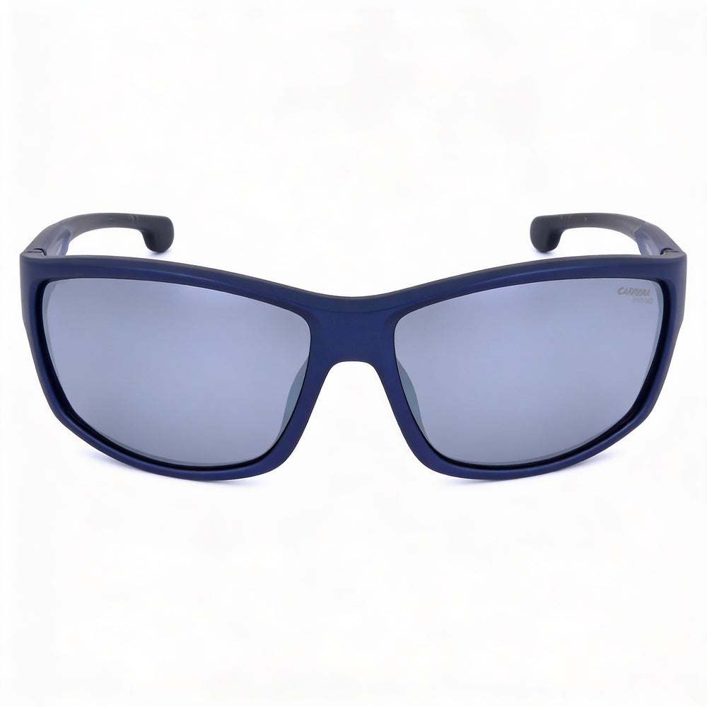 Gafas de sol Carrera Casual para hombre con montura de poliamida metalizada azul, protección UV y lentes no polarizadas, 68 mm