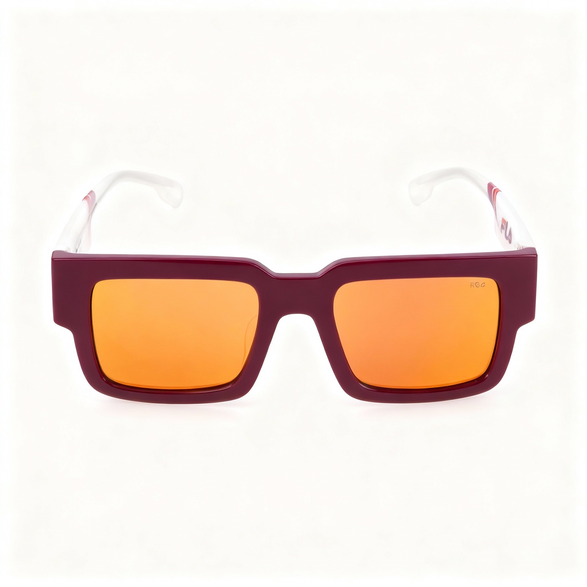 Fila Modern SFI314 Unisex Acetate Frame Eyewear with Non-Polarized Polycarbonate Lenses, 51mm Lens Width