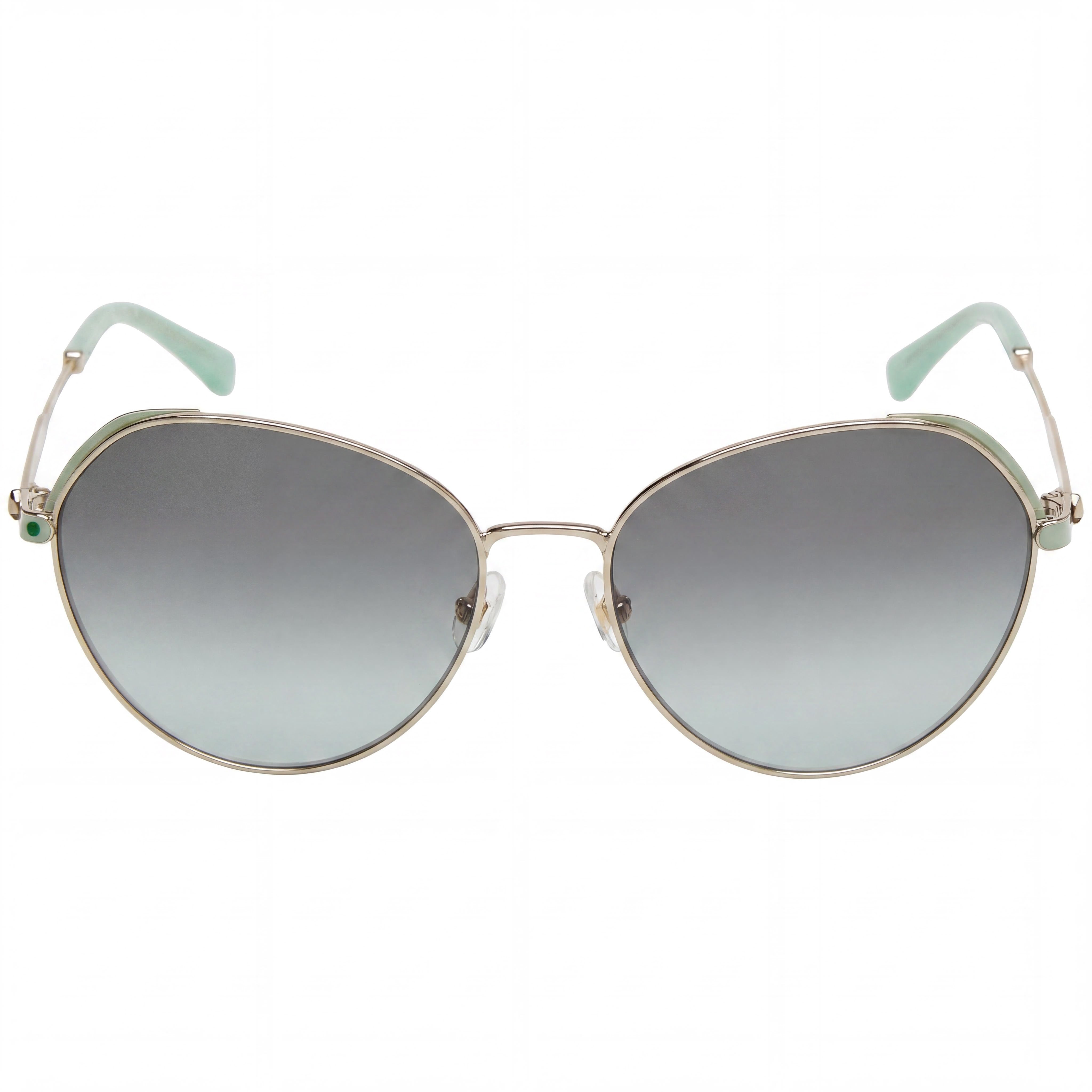 kate spade new york Casual Women's Pilot Grey Gradient Green Frame Grey Green Lens Stainless Steel 100% UV Protection Sunglasses 59mm, Photo 2