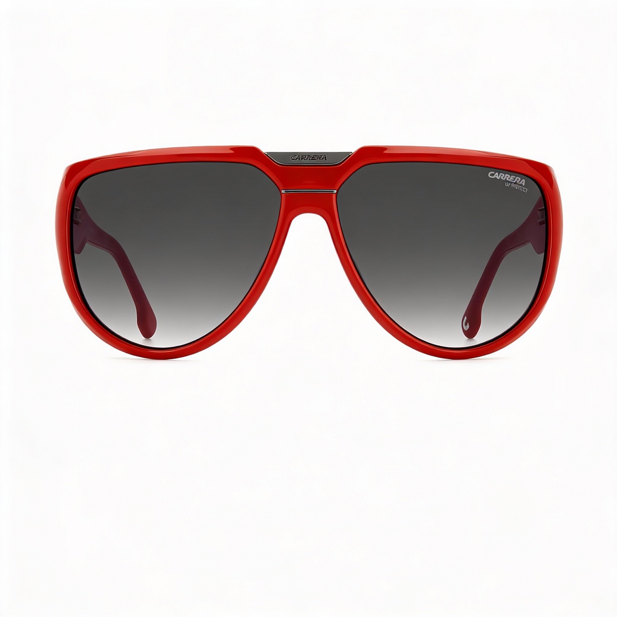 Carrera FLAGLAB 13 Unisex Modern/Trendy Red Injection Propionate Frame Sunglasses, Dark Grey Shaded Lenses, UV Protection, 62mm, Photo 2