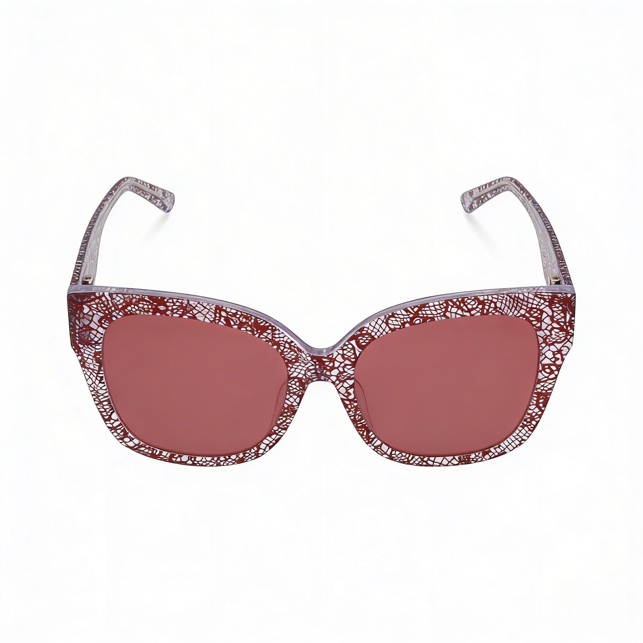 bebe Bb7248 Women's Berry Lace Plastic Frame 100% UV Protective Non-Polarized Sunglasses 56mm, Photo 2