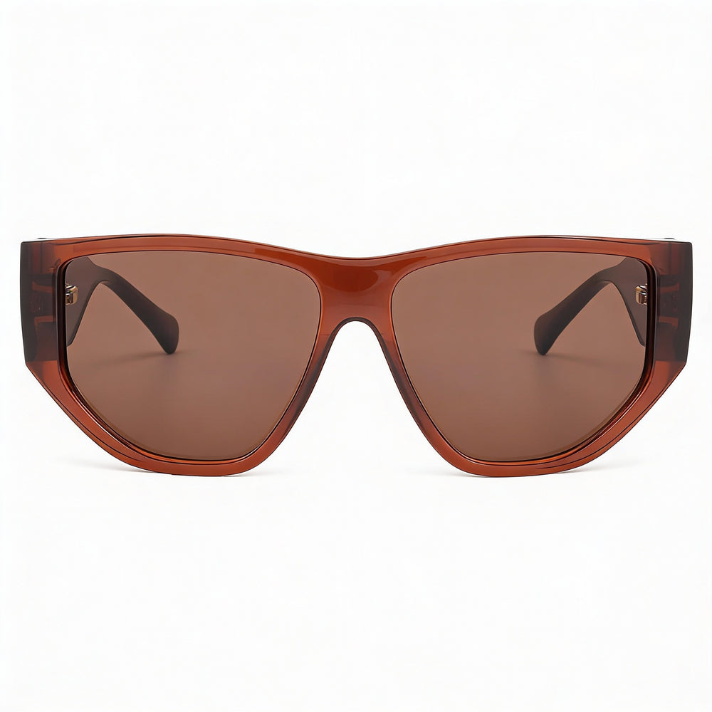 SALVATORE FERRAGAMO Sf1077s Unisex Marco Inyectado Marrón Transparente No-Gafas con 56mm