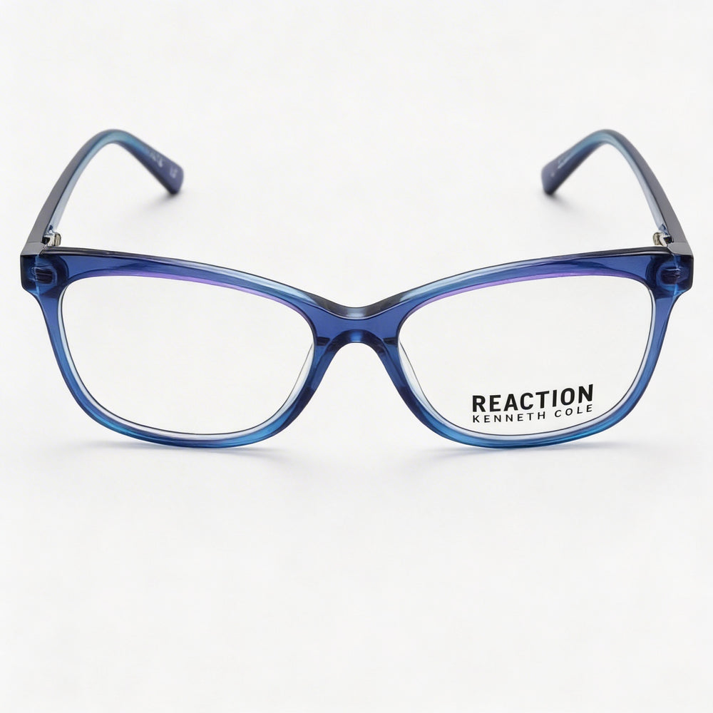 Kenneth Cole REACTION Kc0897 Men's Blue Plastic Frame with Clear Polycarbonate Lenses 55mm Eyewear