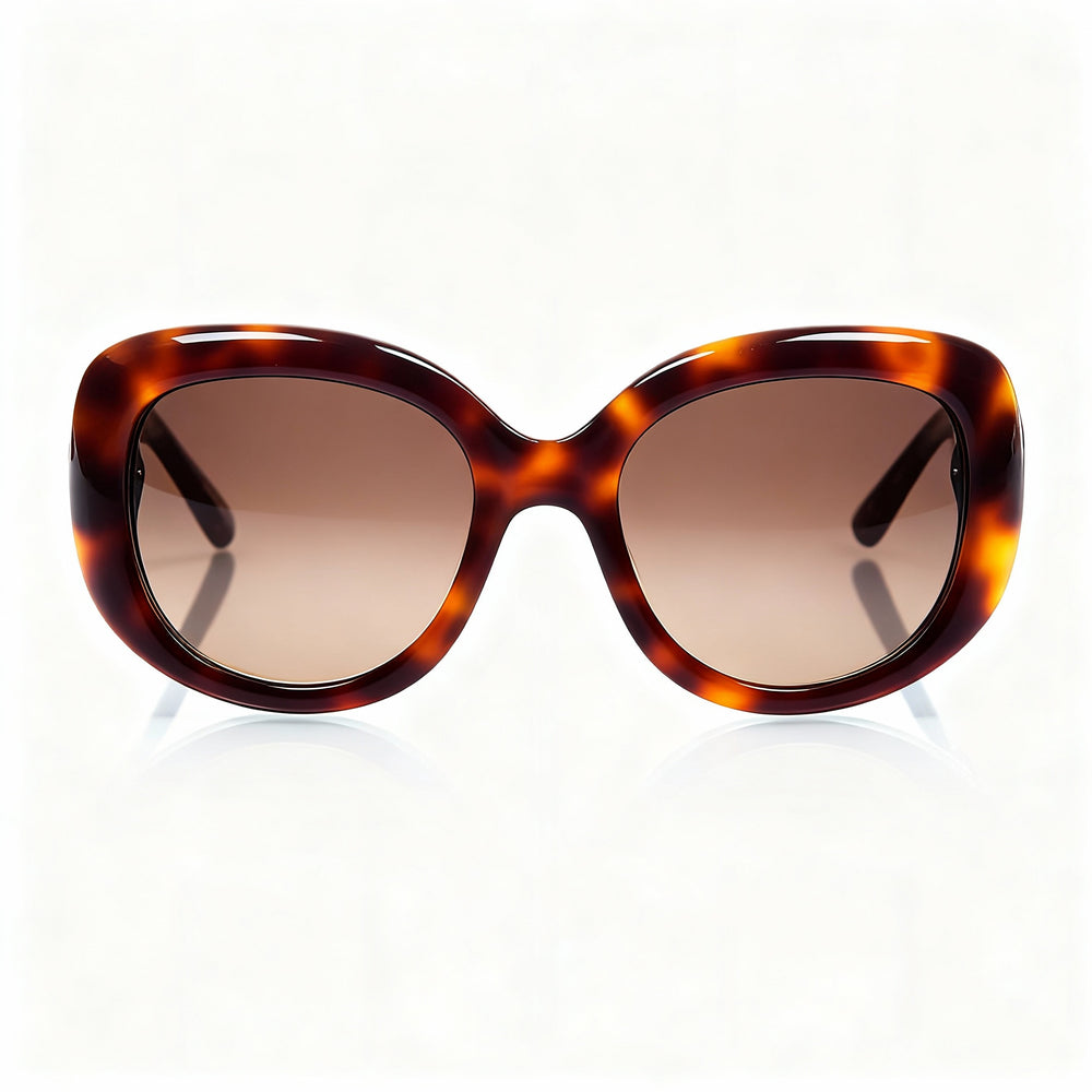 Salvatore Ferragamo Sf727s 214 Women's Tortoiseshell Acetate Brown Lens Non-Polarized Sunglasses 53-20-135mm