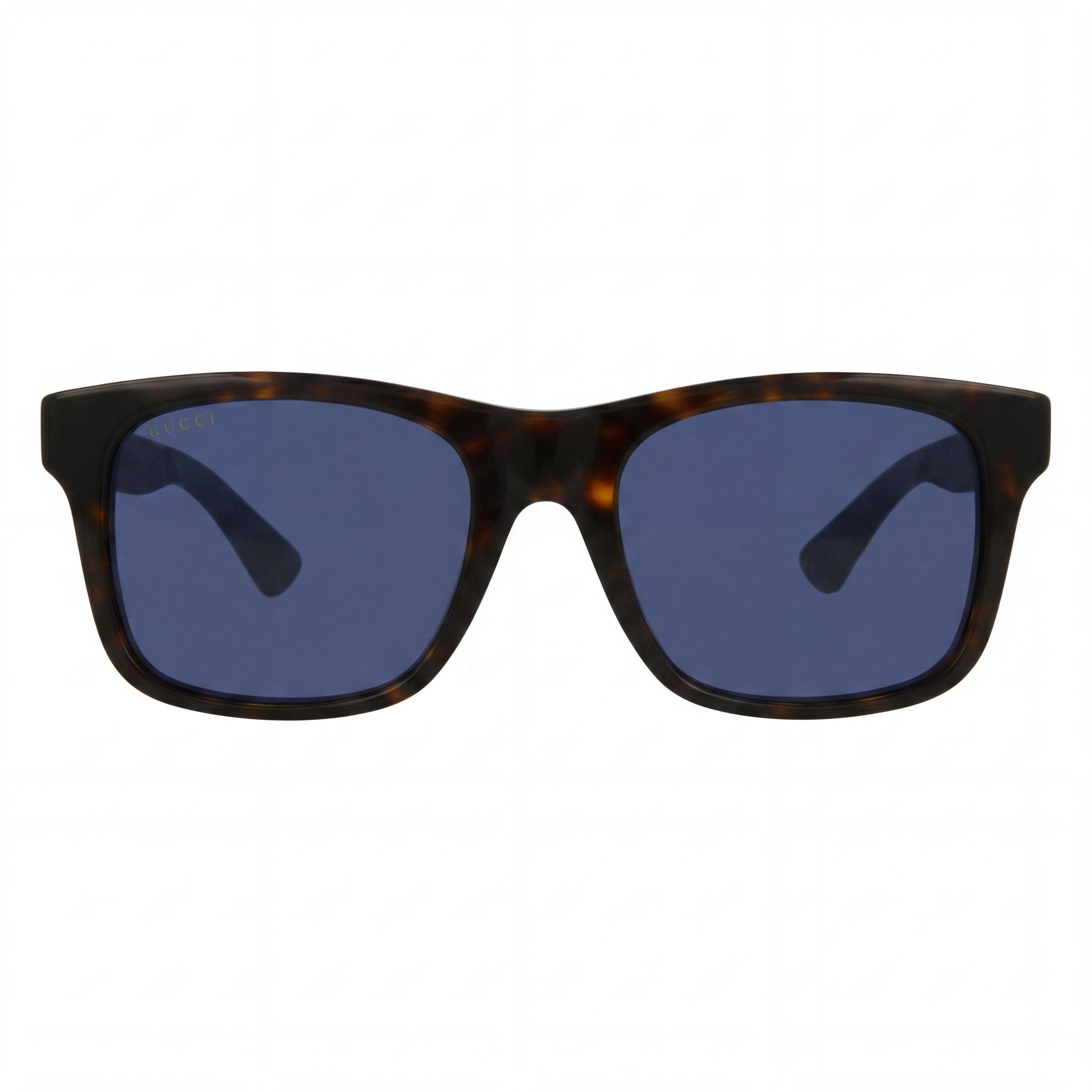 Gucci Gg0008s-003 Unisex Havana Brown Plastic Frame Blue Mirror Lenses 53mm Rectangular Non-Polarized UV Protection Sunglasses, Photo 2