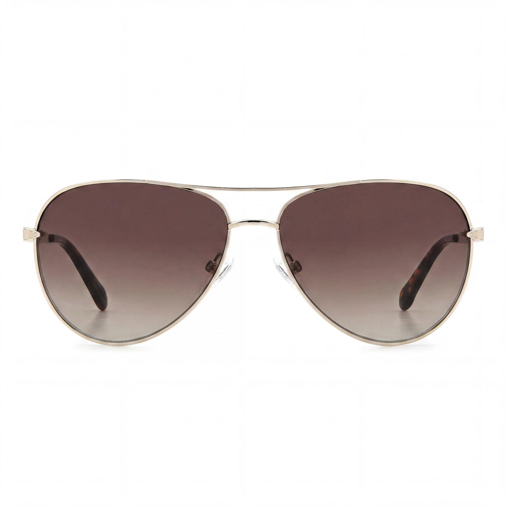 Fossil Fos 3141/G/S Women's Stainless Steel Light Gold UV Protection Sunglasses 59mm