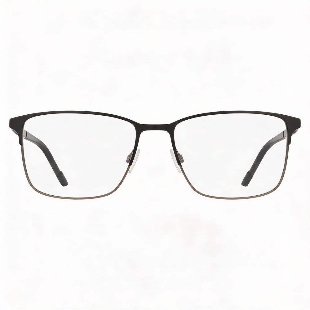 Flexon E1160 Men's Ophthalmic Eyeglasses Frames in Matte Black, 57mm Lens Width, 18mm Bridge, 150mm Temple Length