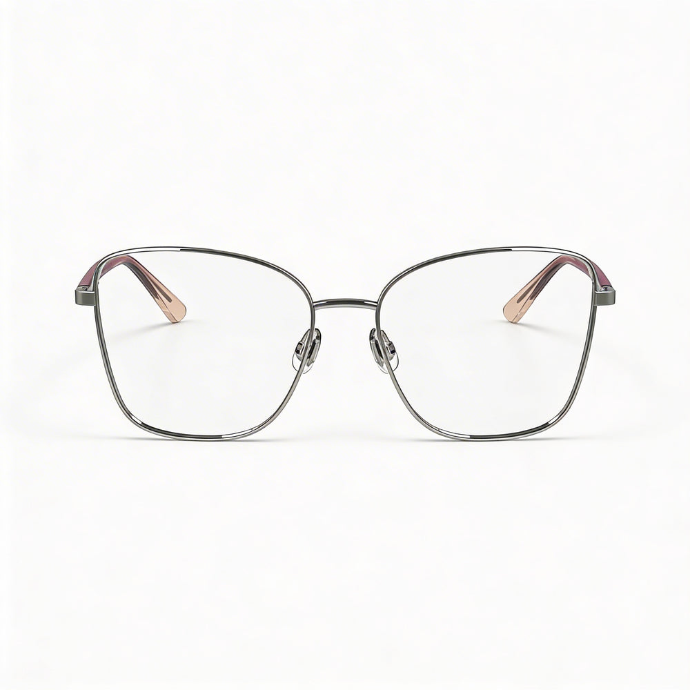 Gafas de sol Calvin Klein Ck23128 de metal plateado para mujer con lentes de policarbonato - Ancho de la lente 55 mm, Puente 16 mm, Patilla 140 mm