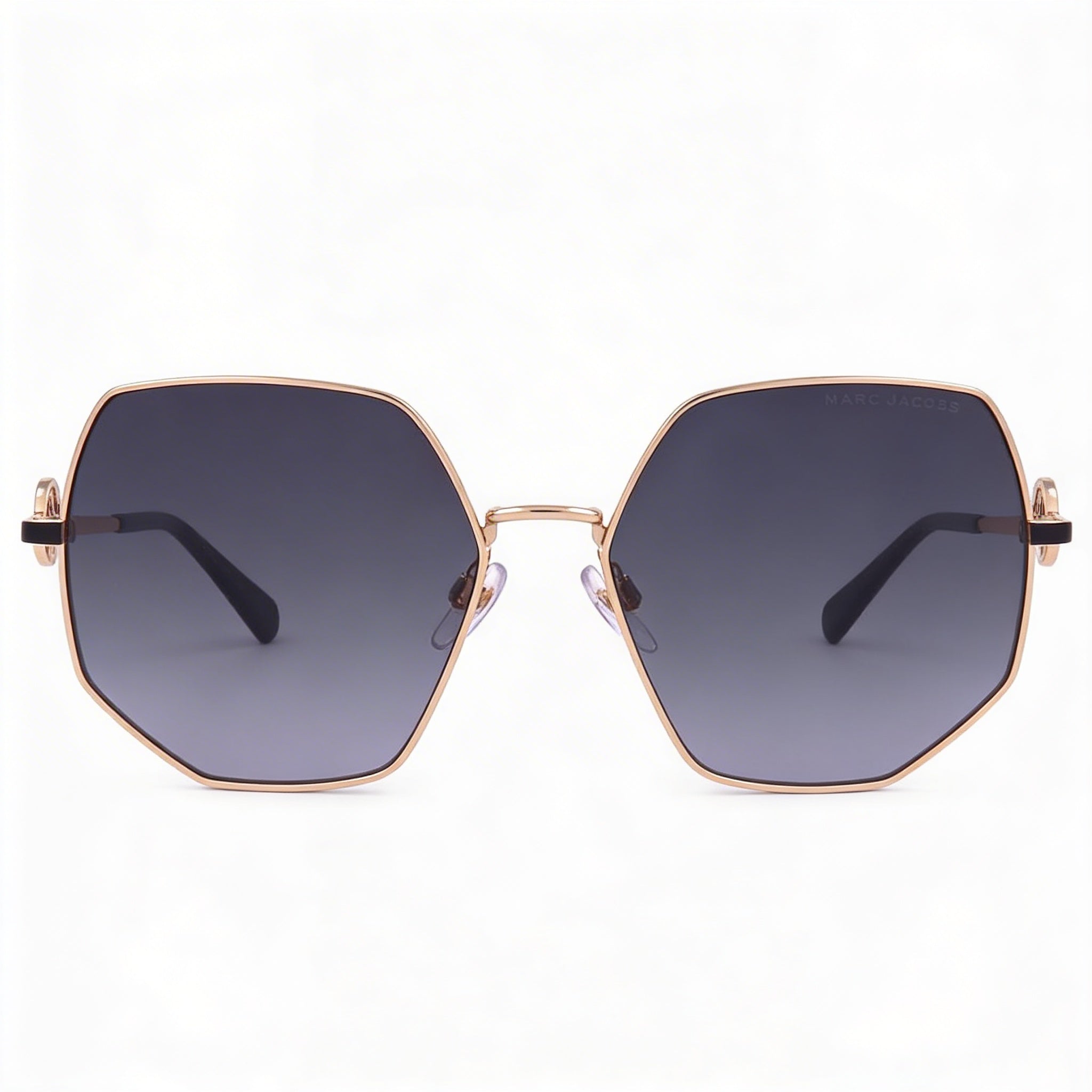 Gafas de sol Marc Jacobs MARC 730/S para mujer, estilo casual, con montura metálica dorada y negra, color gris oscuro, 59 mm, Photo 2