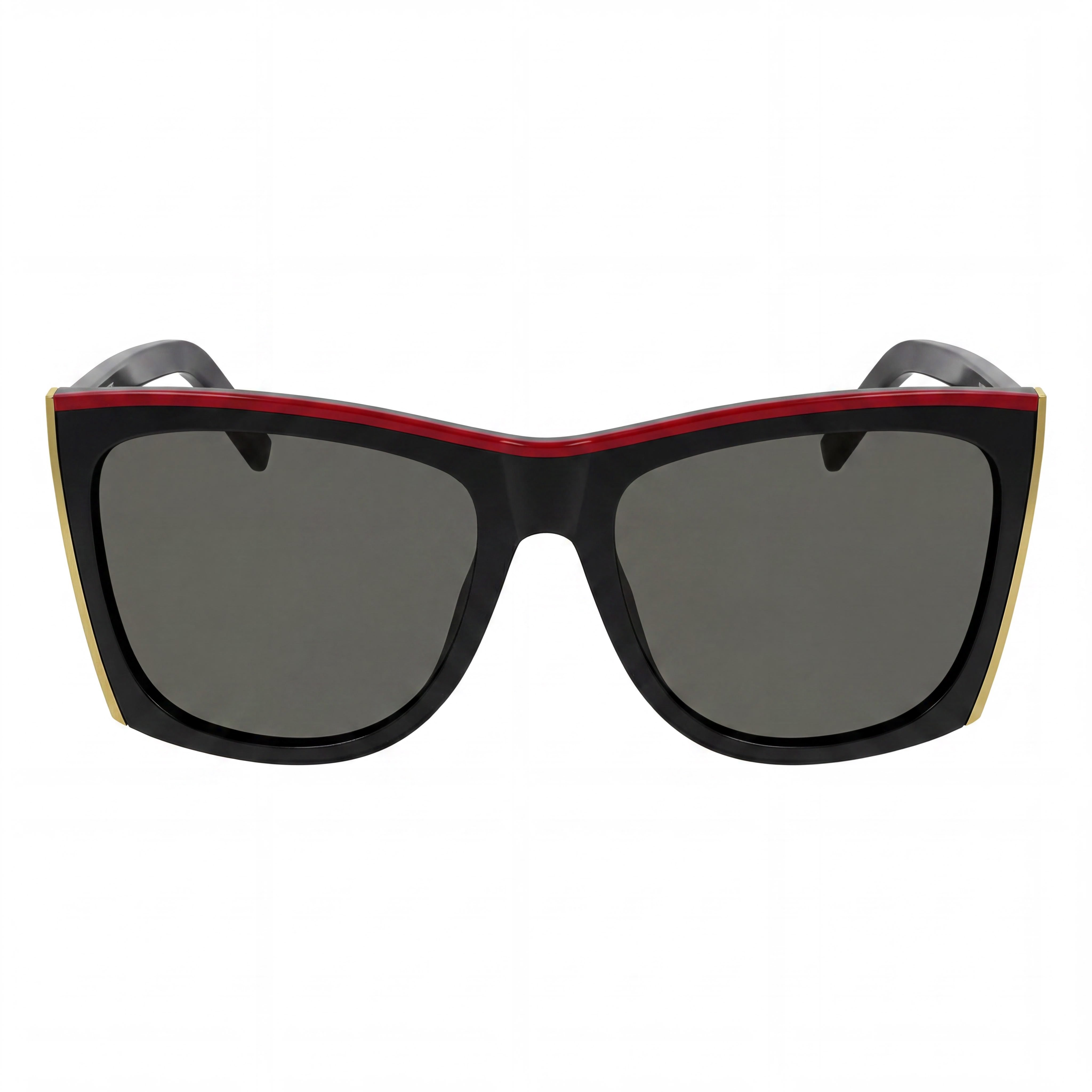 Yves Saint Laurent Classic Unisex Acetate Black Gold Frame Grey Lenses Prescription-Ready 58mm, Photo 2