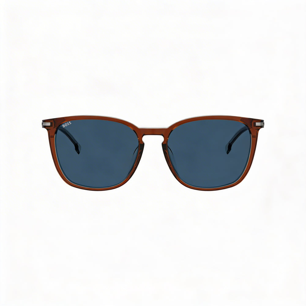 Gafas de Sol Hugo Boss para Hombre Boss 1668/F/Sk Acetato Marrón Lentes Azules No Polarizadas 100% Protección UV 56mm