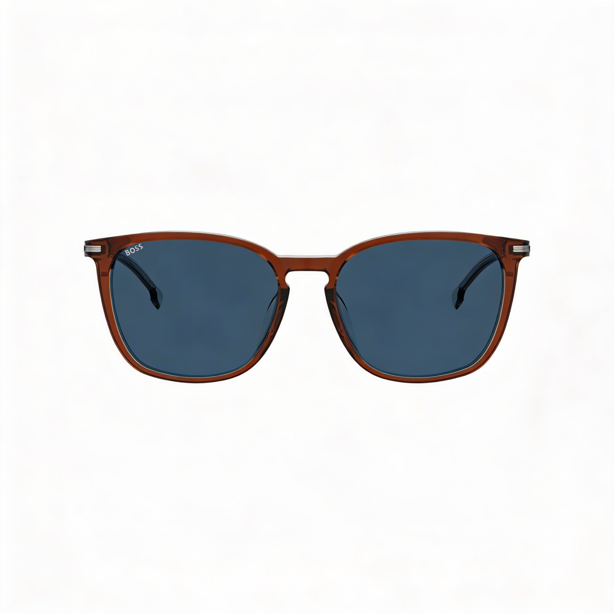 Hugo Boss Men’s Boss 1668/F/Sk Brown Acetate Blue Non-Polarized 100% UV Protection Sunglasses 56mm, Photo 1
